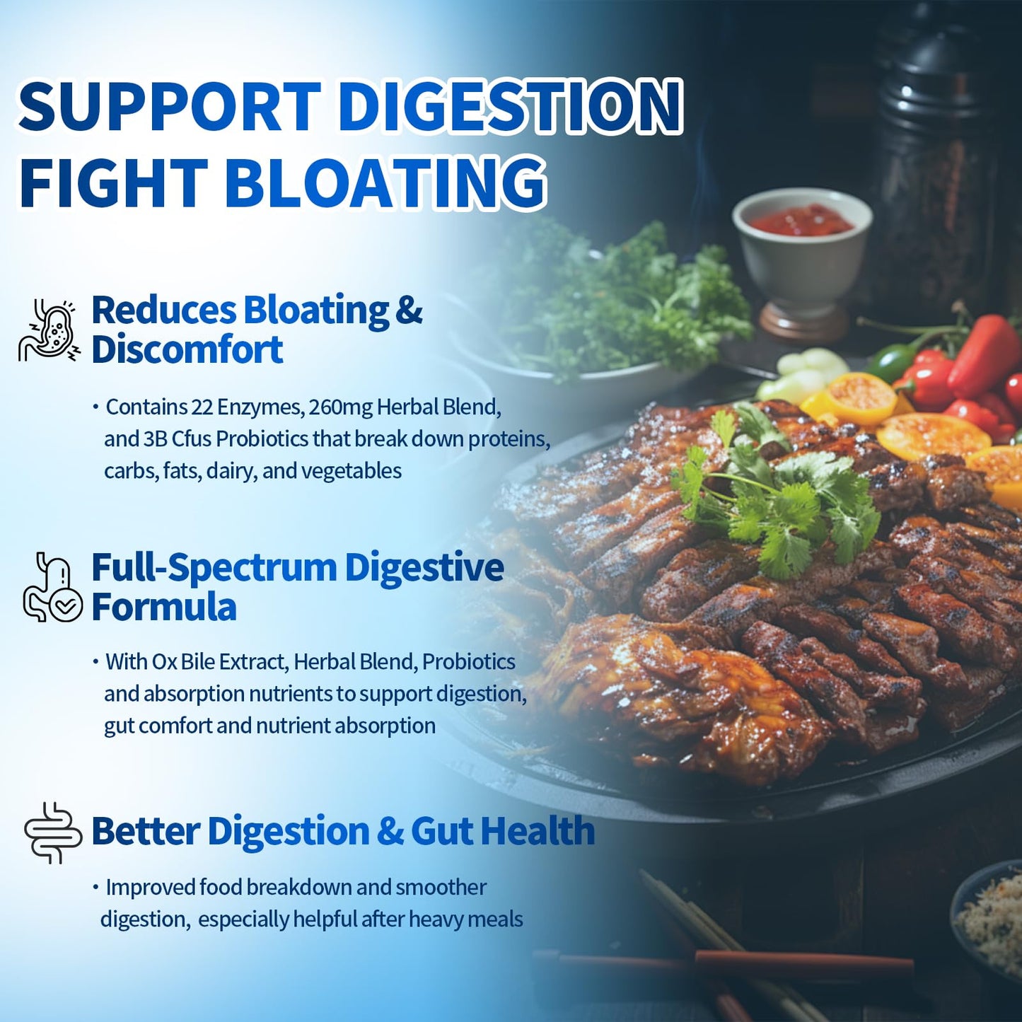 VivoNu Digestive Enzymes with Organic Prebiotics & Probiotics 180 Capsules