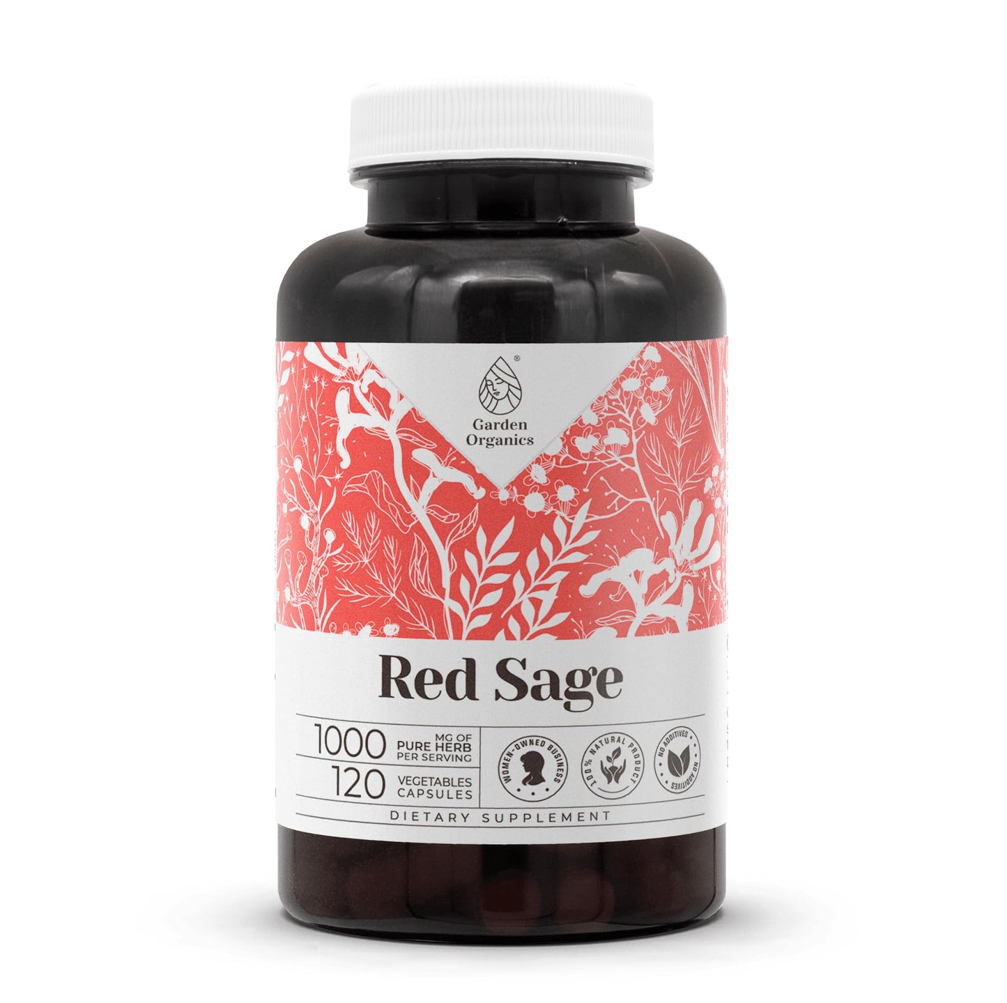 Garden Organics Red Sage Capsules 120 Count
