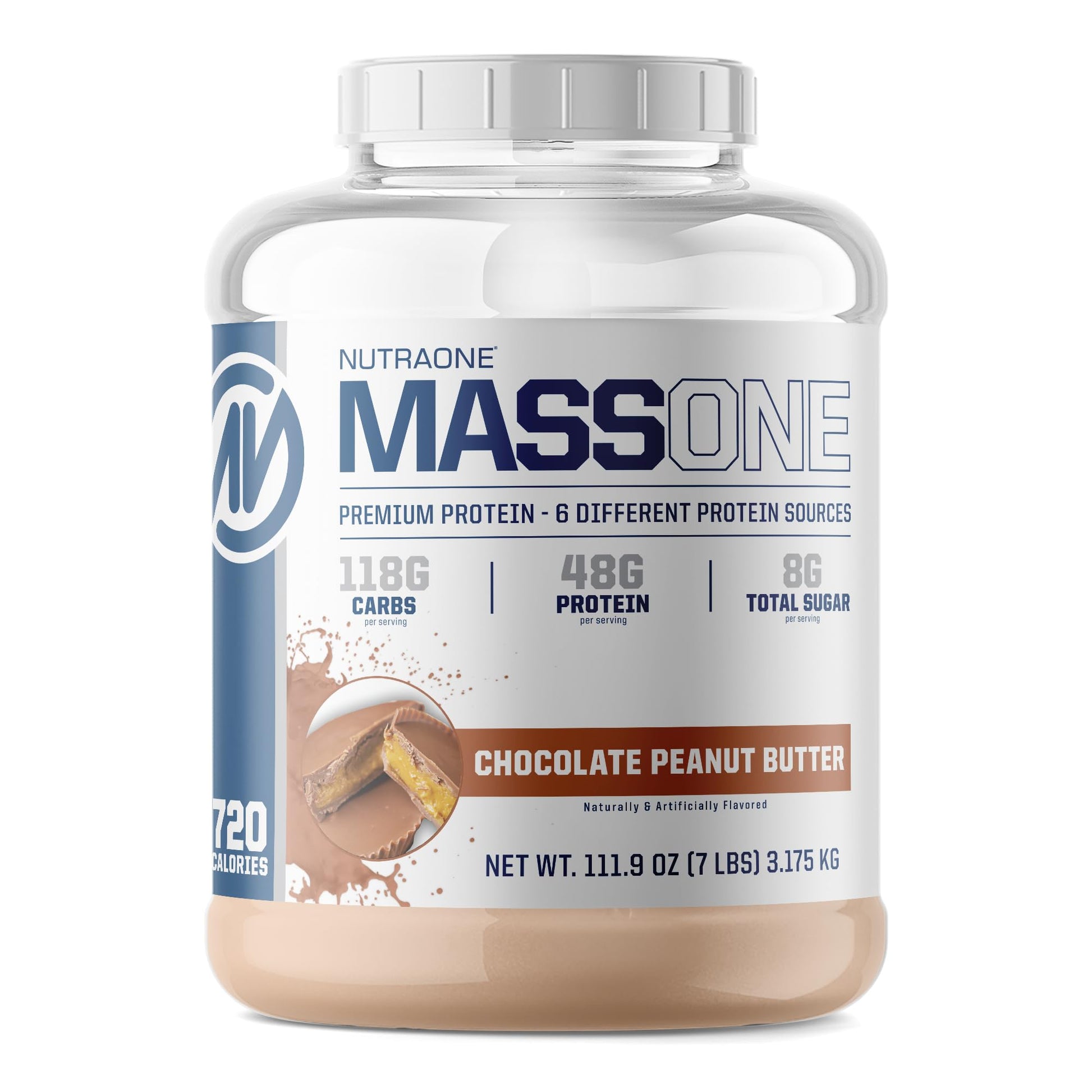 NutraOne Massone Mass Gainer Protein Powder, 112 Servings, Chocolate Peanut Butter Cup