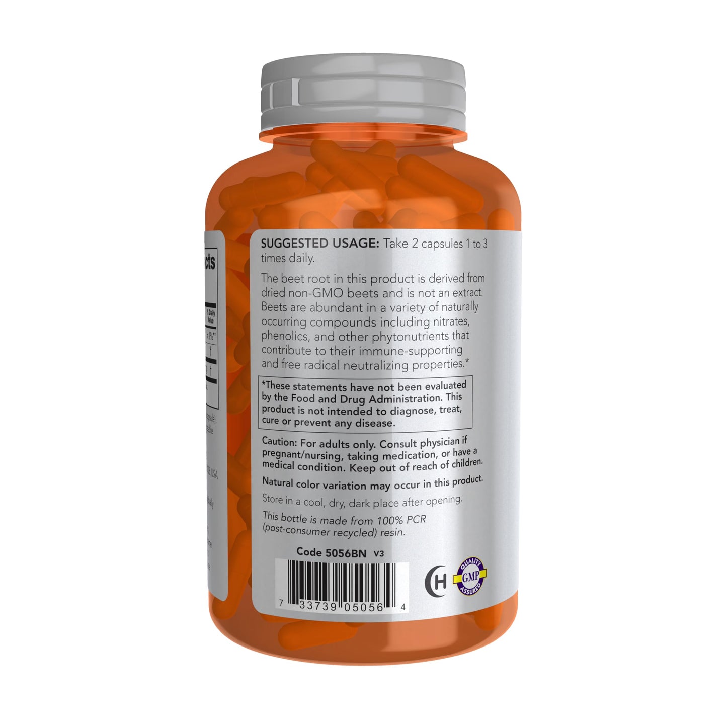 NOW Foods Beet Root Veg Capsules, 180 Count