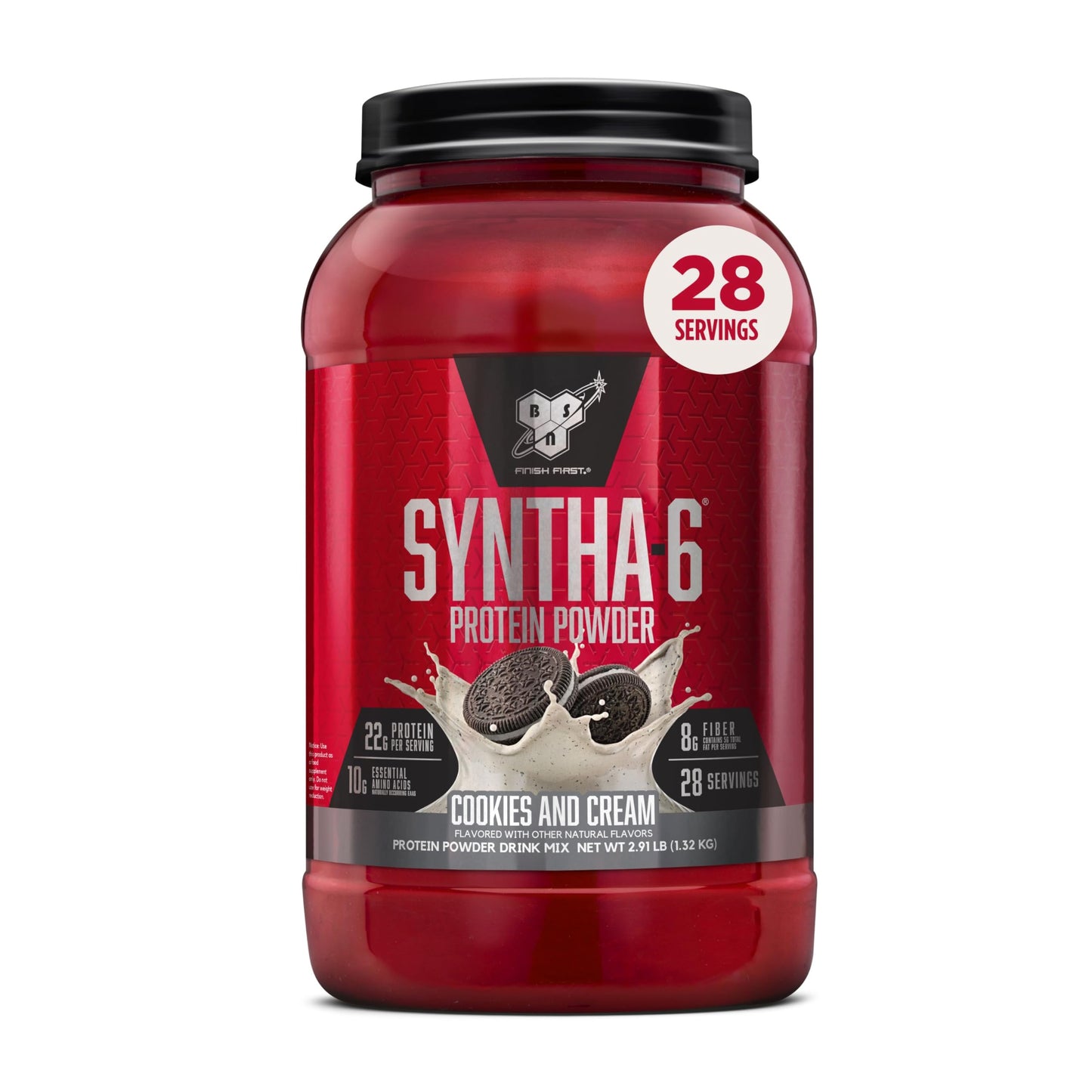 BSN SYNTHA-6 Premium Protein Powder, 28 Servings, Cookies and Cream