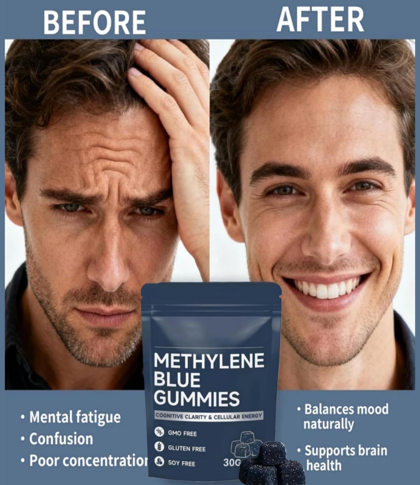 CLNXMT Methylene Blue Gummies 30 Gummies
