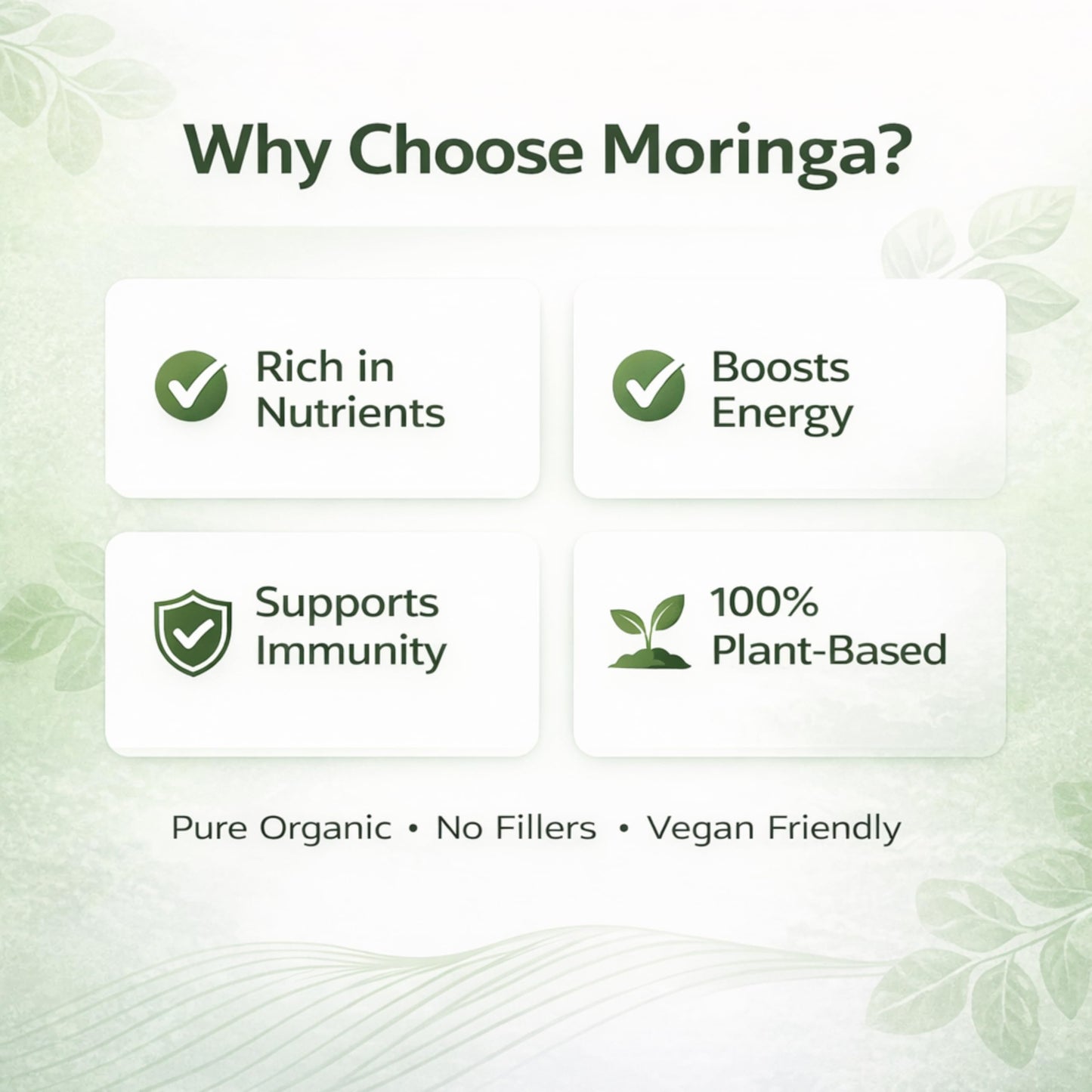 Trisundi Organic Moringa Capsules 600mg, 120 Capsules