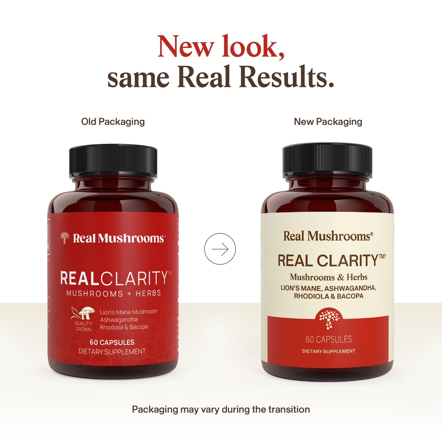 Real Mushrooms RealClarity Capsules 60 Count