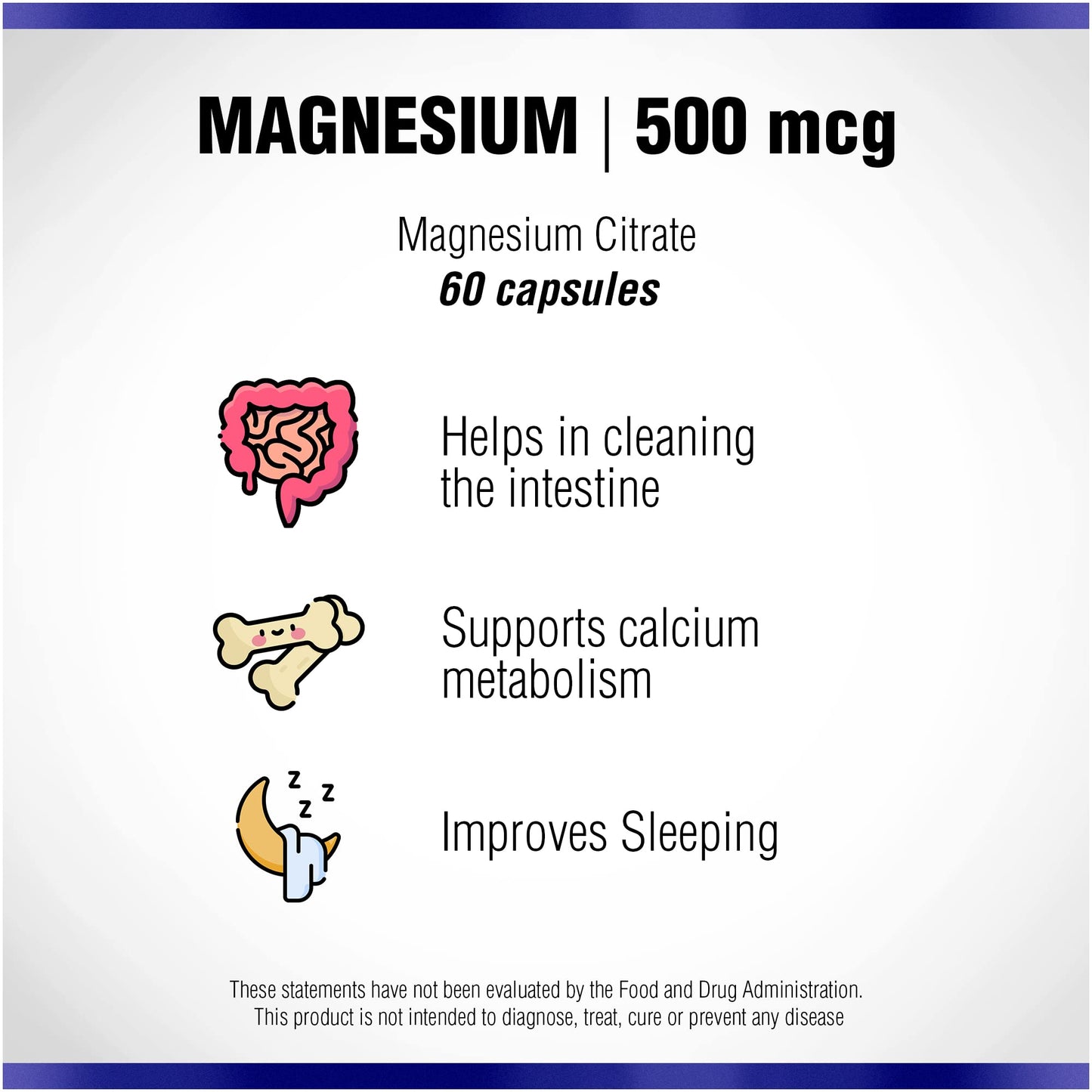 Natural Systems Naturasys Magnesium Citrate 500mg Capsule 60 Count