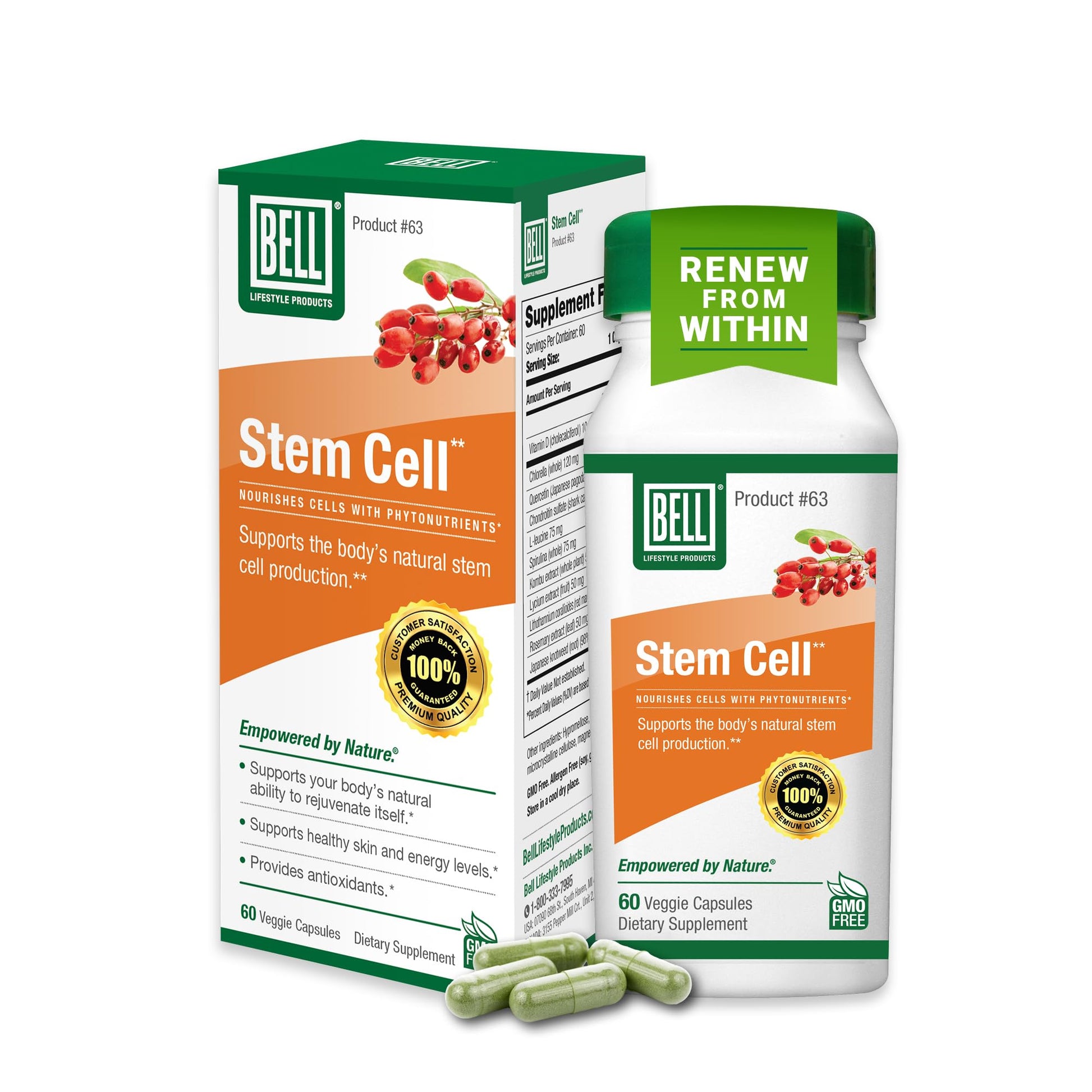 Bell Stem Cell Supplements Capsules, 60 Count