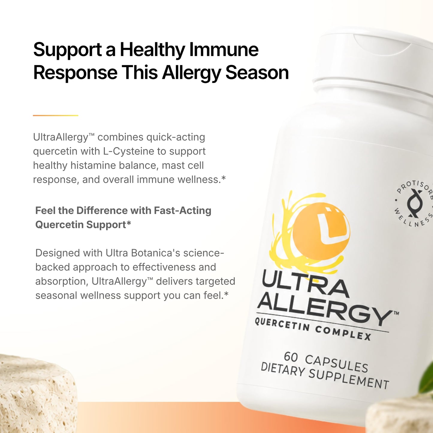 UltraCur UltraAllergy Quercetin with NAC Capsules, 60 Count