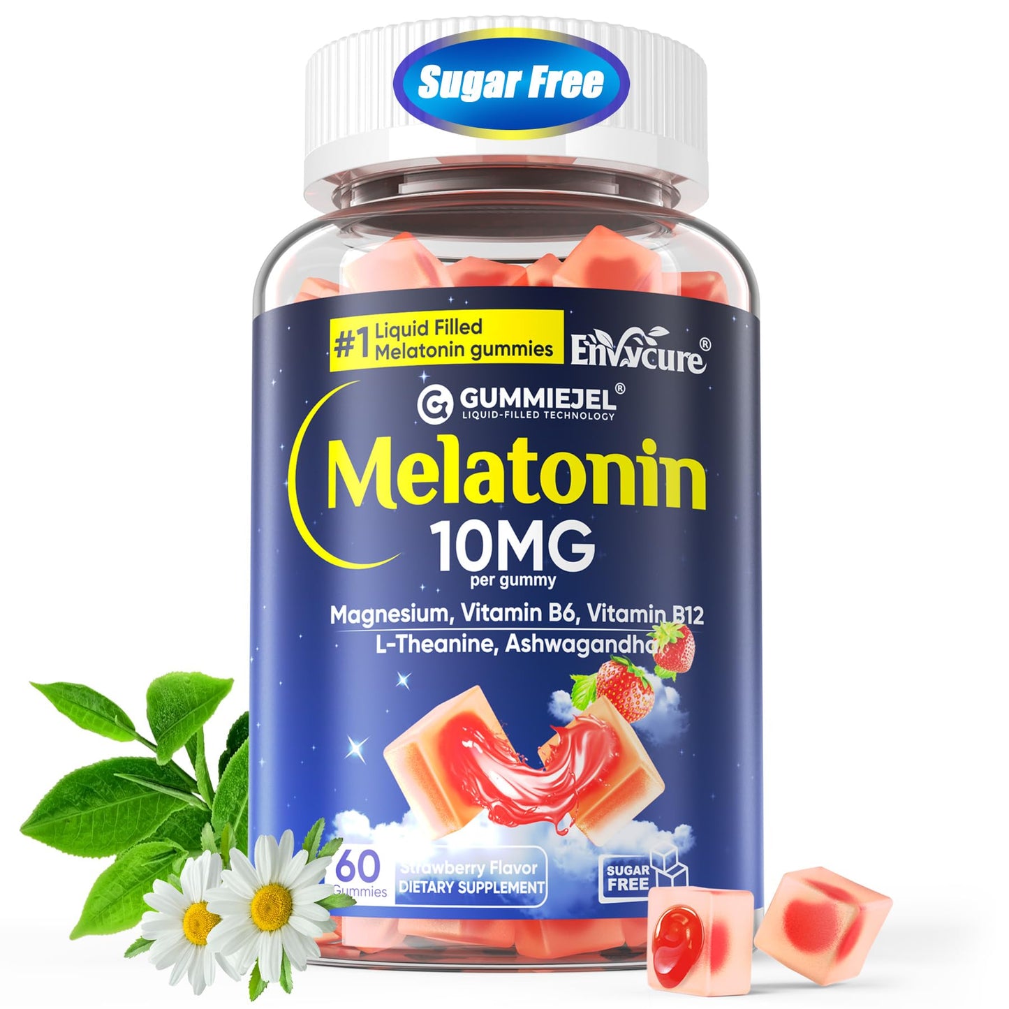EnvyCure Melatonin Gummies 60 Count