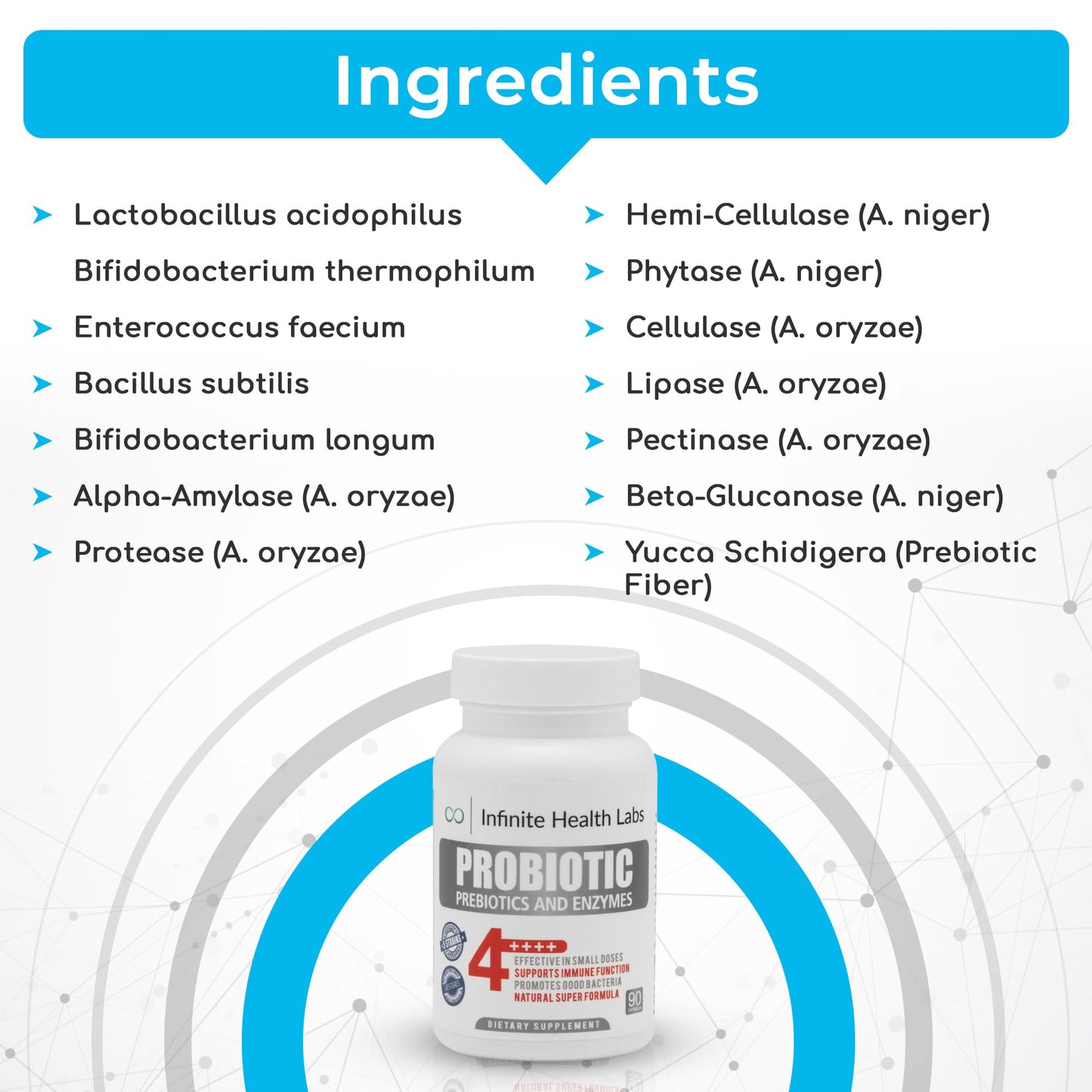 Infinite Health Labs Probiotic Supplement Capsule 90 Count