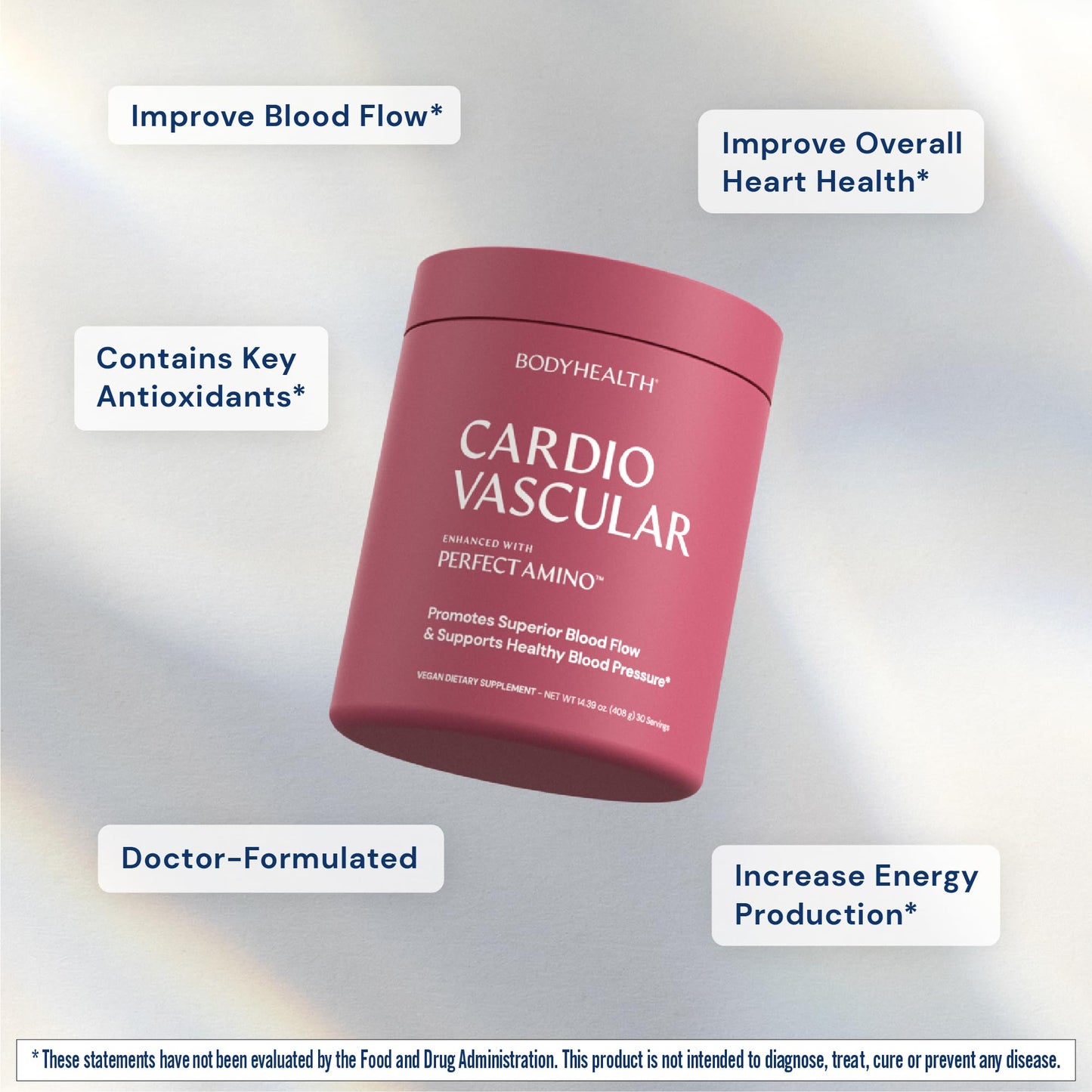 BodyHealth Cardio Vascular with PerfectAmino Blood Flow and Heart Health Supplement Powder 14.39 oz