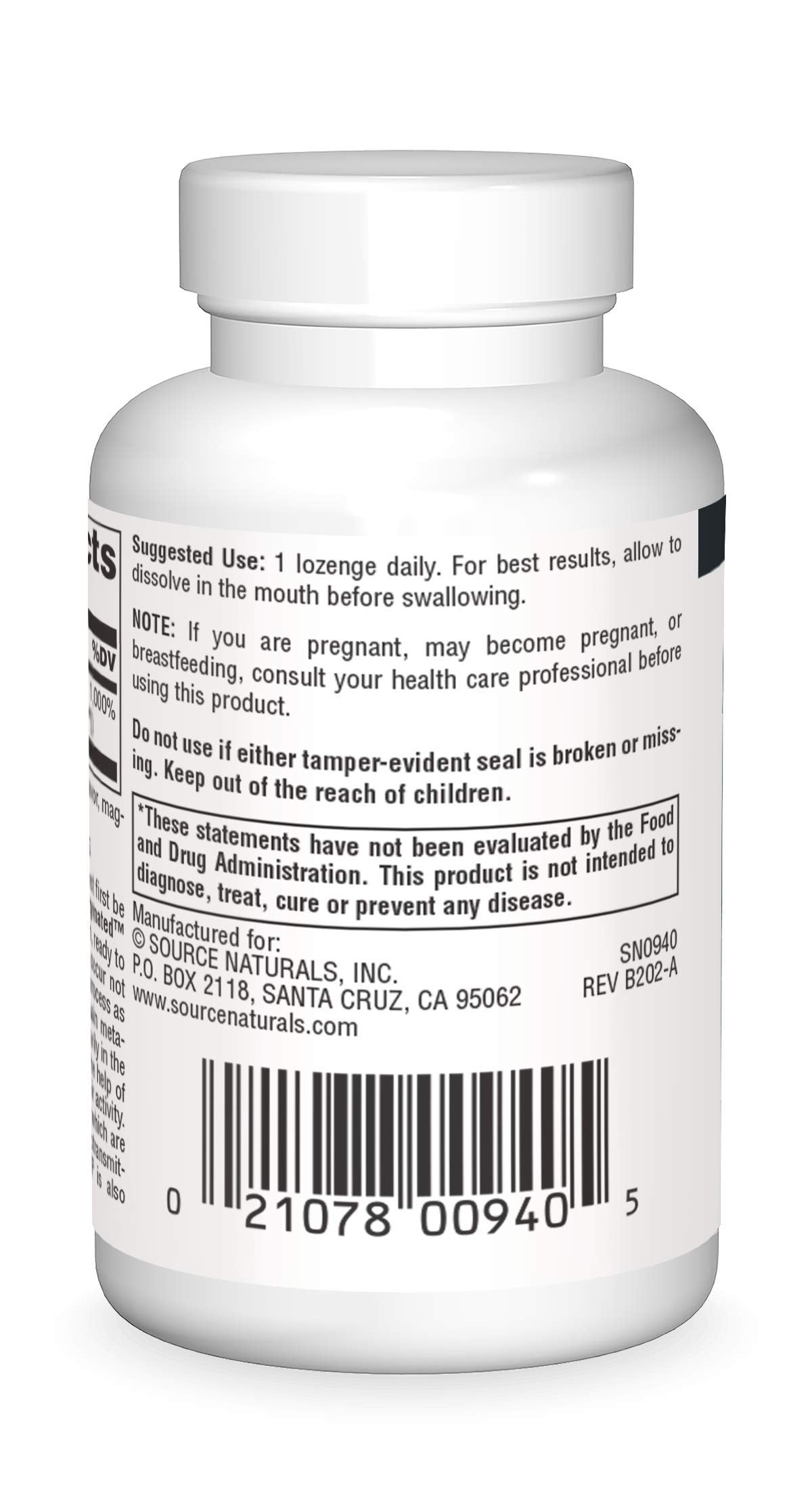 Source Naturals Coenzymated B-6 25mg P-5 Pyridoxal-5 Phosphate Sublingual Vitamin Lozenge, 30 Count