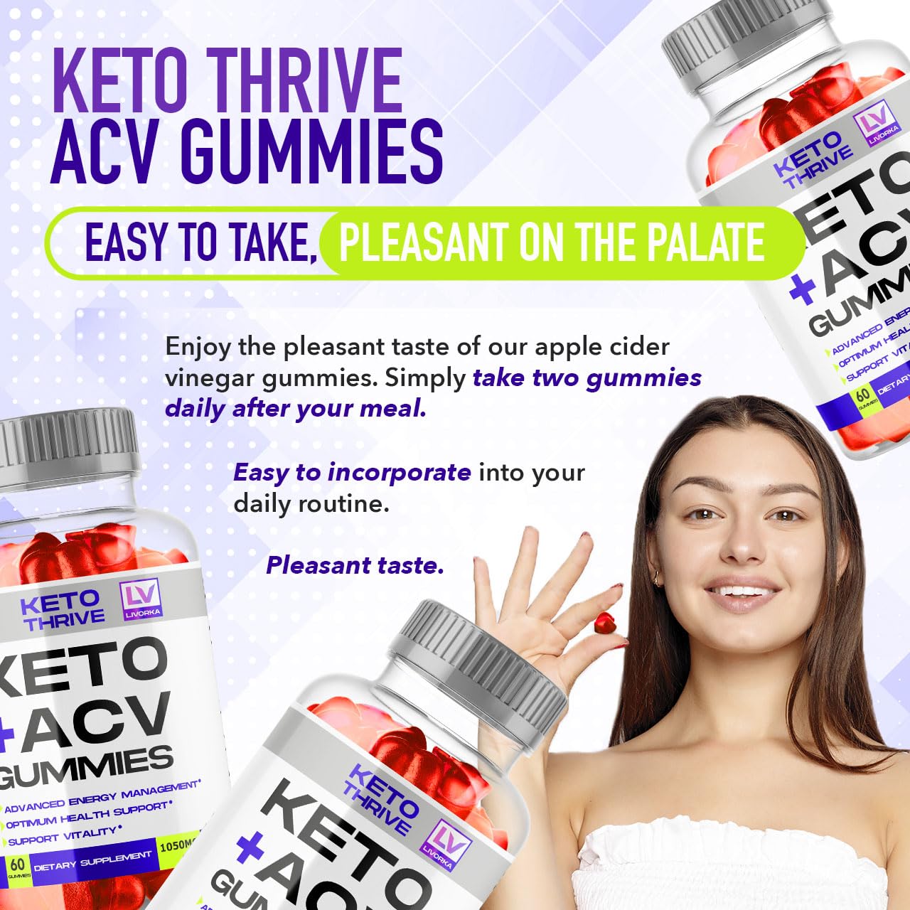 LIVORKA Keto Thrive ACV Gummies 180 Gummies