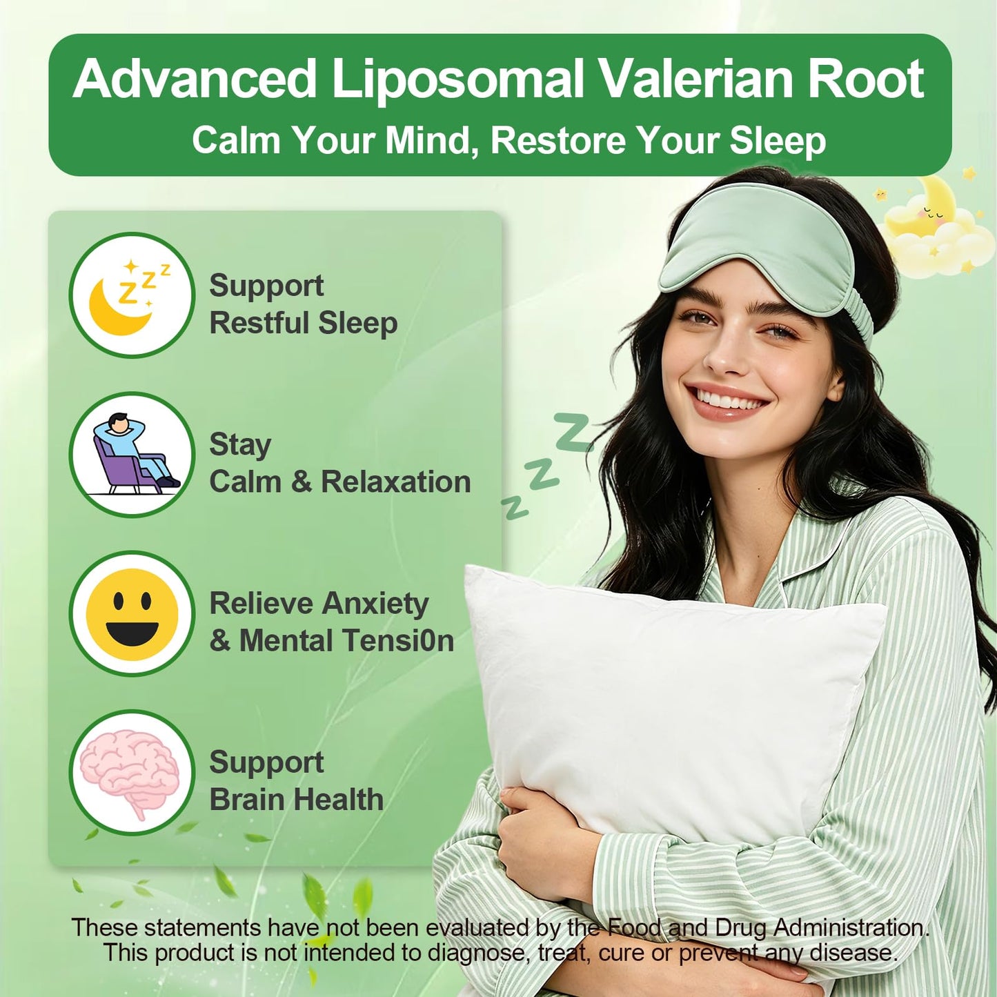 ZOYIIUVY Liposomal Valerian Root Gummies, 120 Count