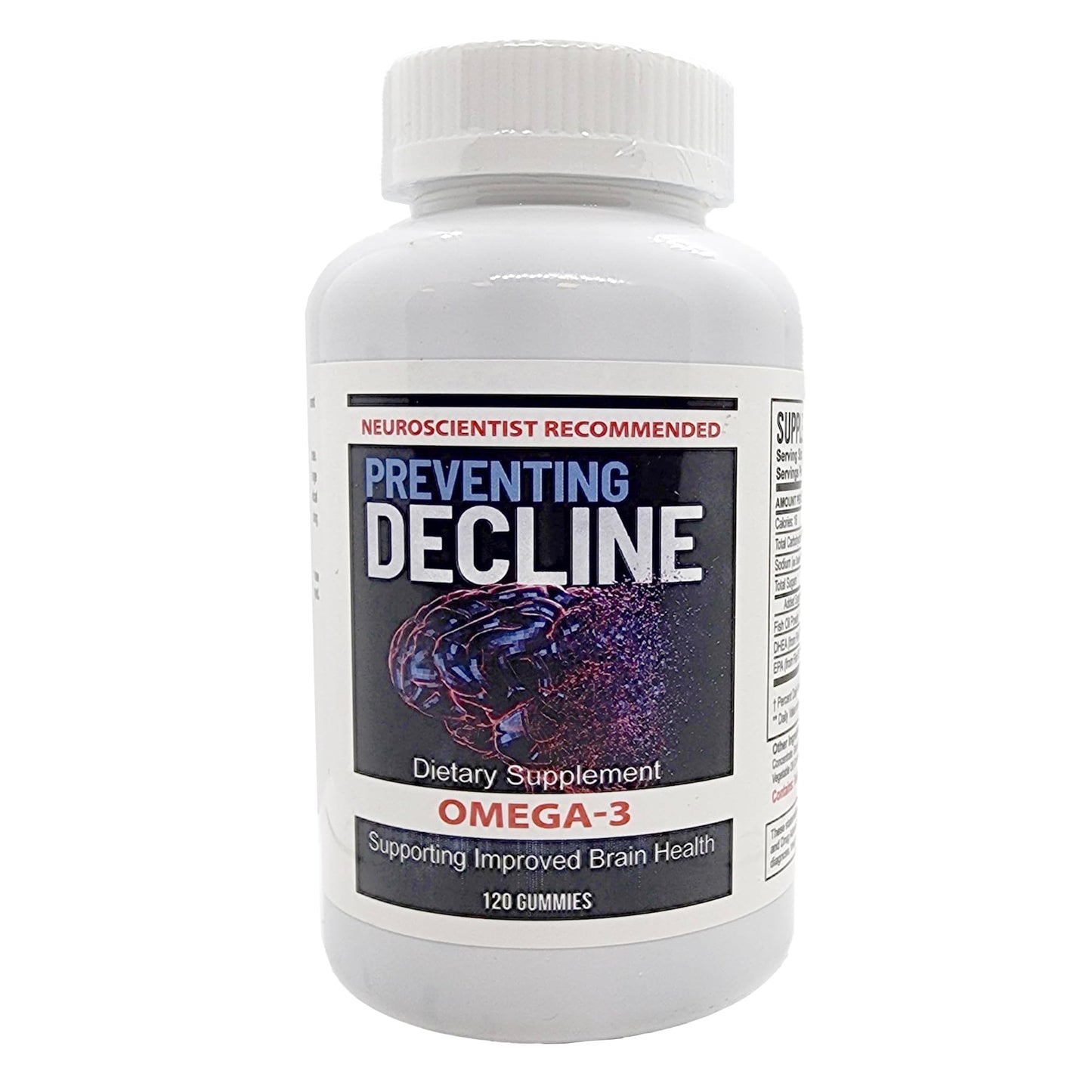 Generic Preventing Decline Omega-3 Brain Health Gummies, 60 Count