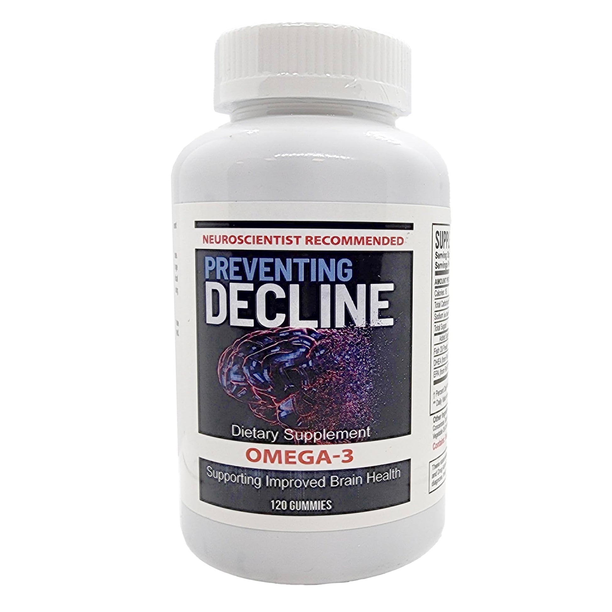 Generic Preventing Decline Omega-3 Brain Health Gummies, 60 Count