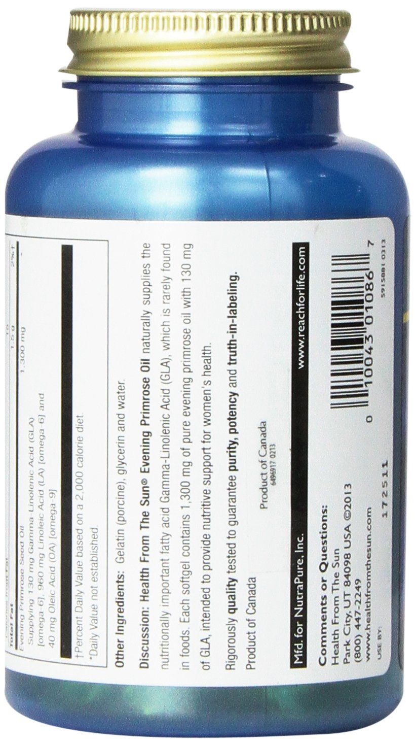 Health From the Sun Evening Primrose Oil 1300 Mg Softgel 120 Count