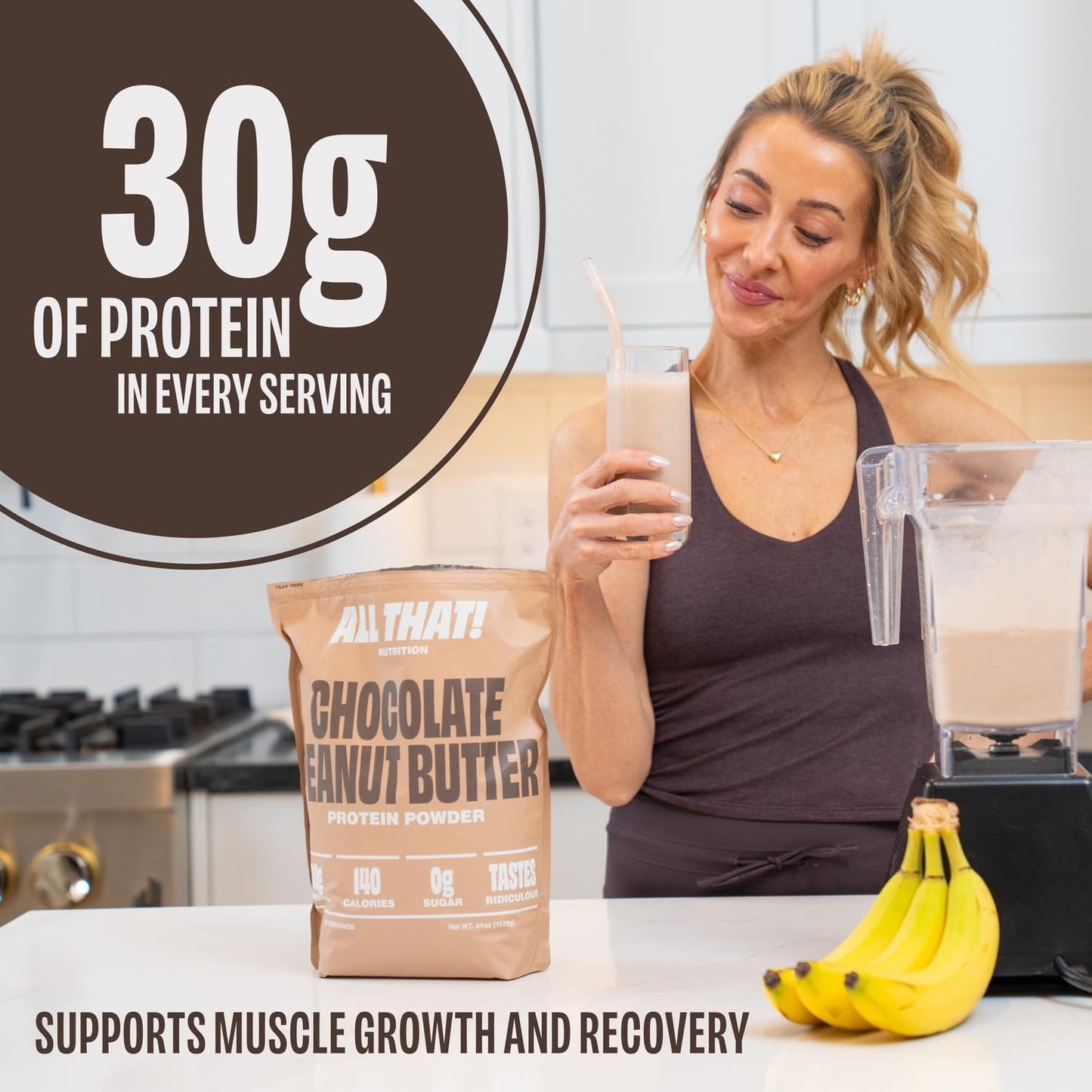 ALL THAT! NUTRITION Chocolate Peanut Butter Protein Powder 41