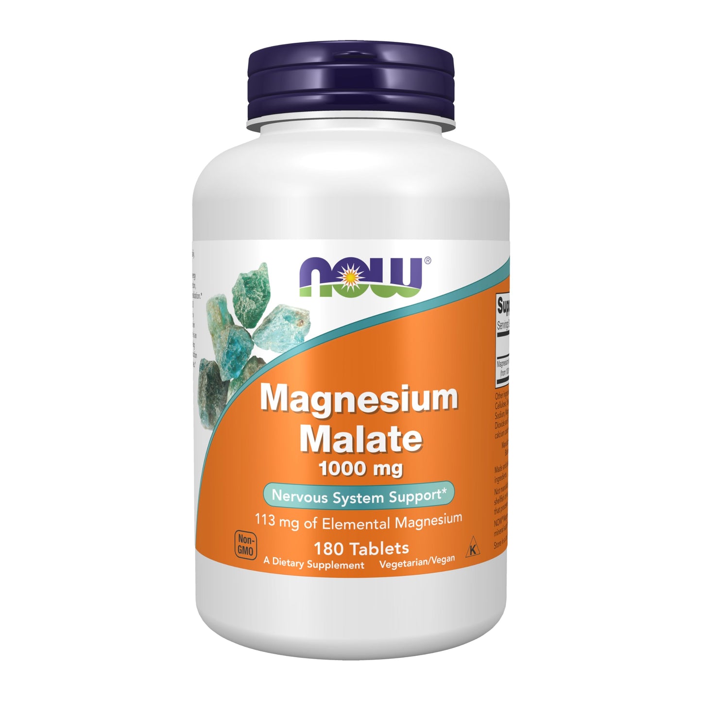 NOW Foods Magnesium Malate 1000 mg, 180 Tablets