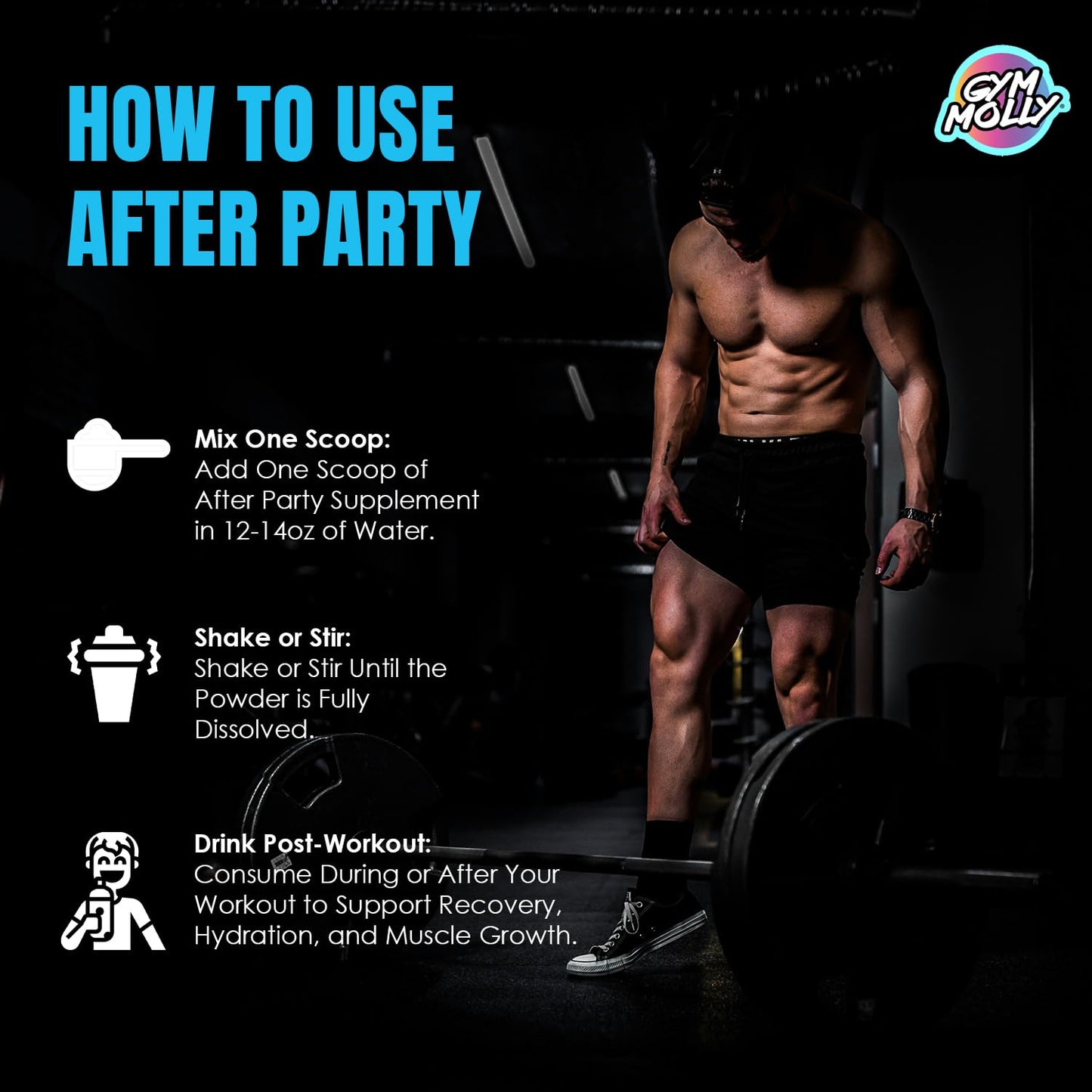 Gym Molly After Party Vegan BCAA Powder, 12.38 Ounce