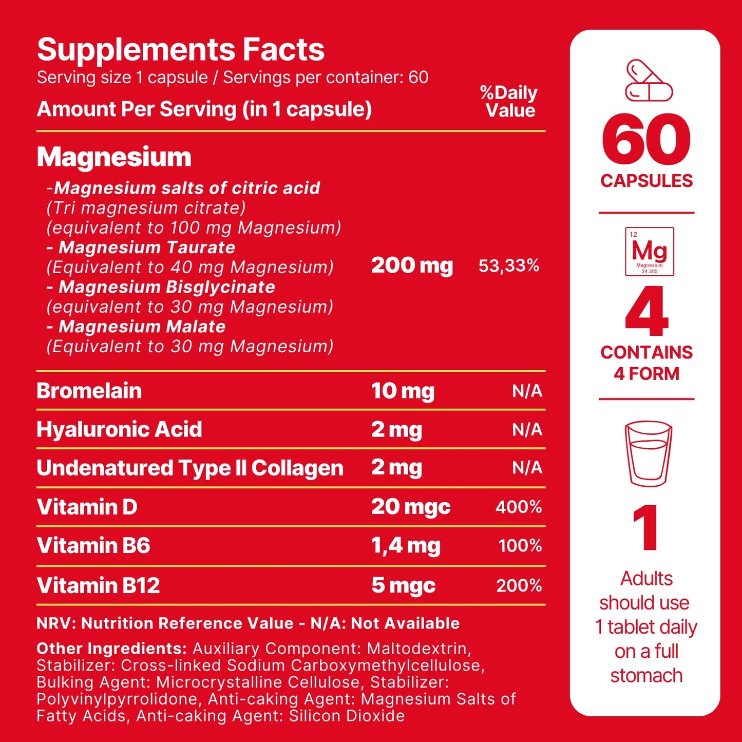 anocin Magnesium Complex 200 mg, 60 Tablets