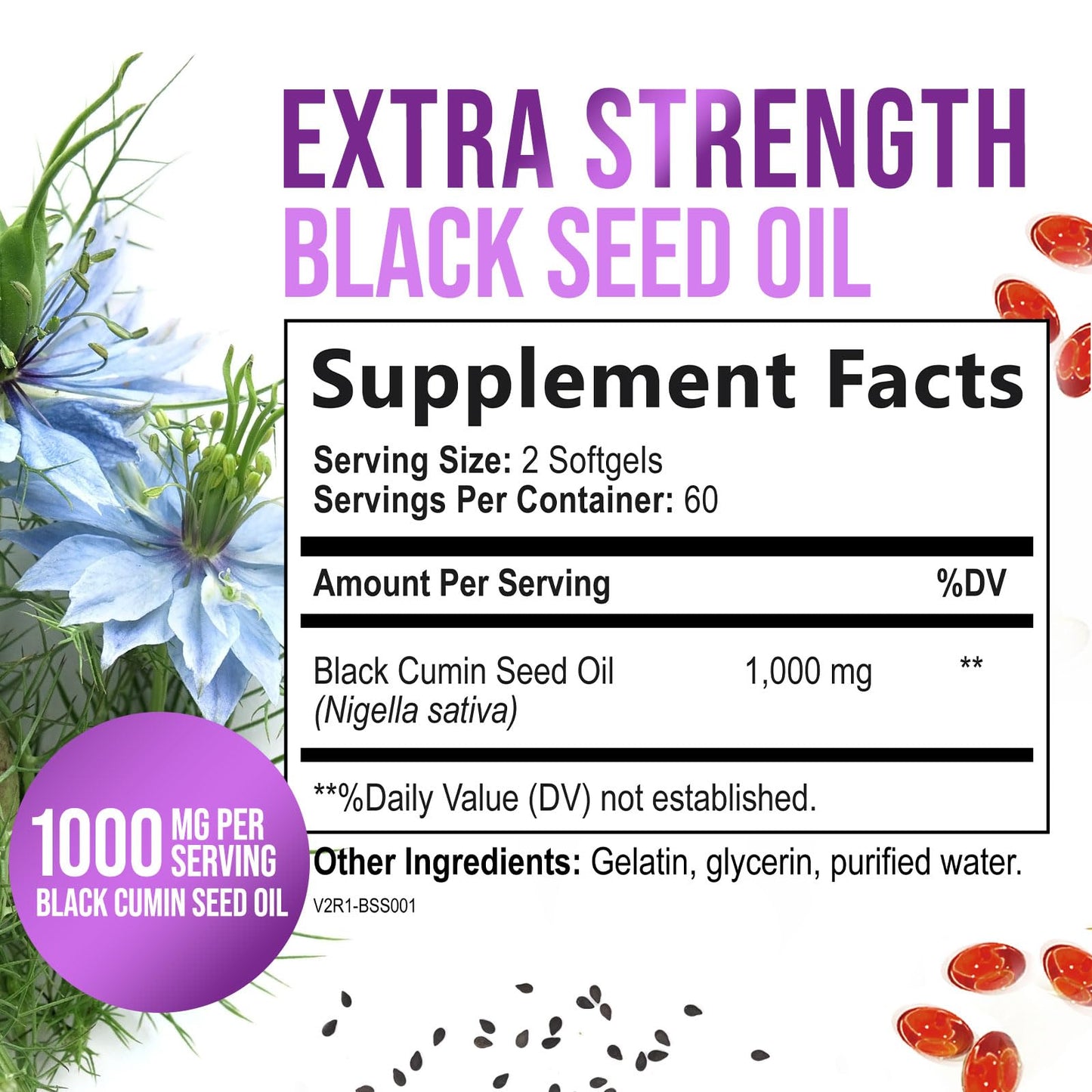 Nature's Strength Black Seed Oil Softgel 120 Softgels