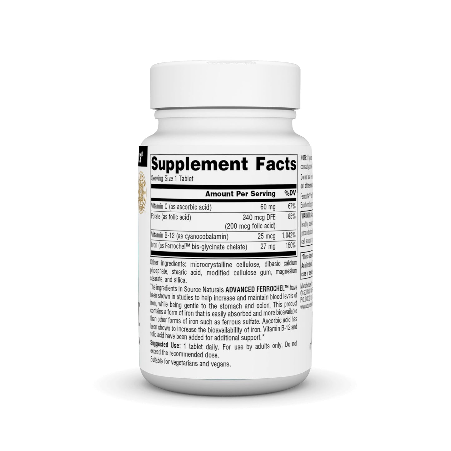 Source Naturals Advanced Ferrochel 90 Tablets