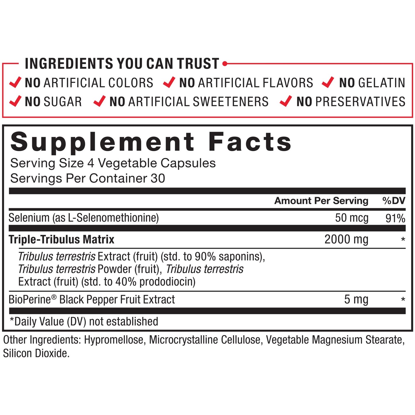 Force Factor Tribulus Terrestris Max for Men 120 Capsules