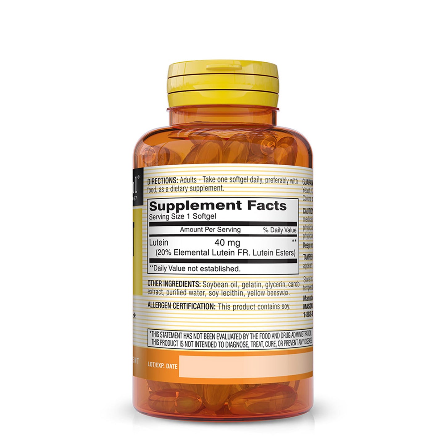 MASON NATURAL Lutein 40 Mg Ultra Strength Softgel 1 Count