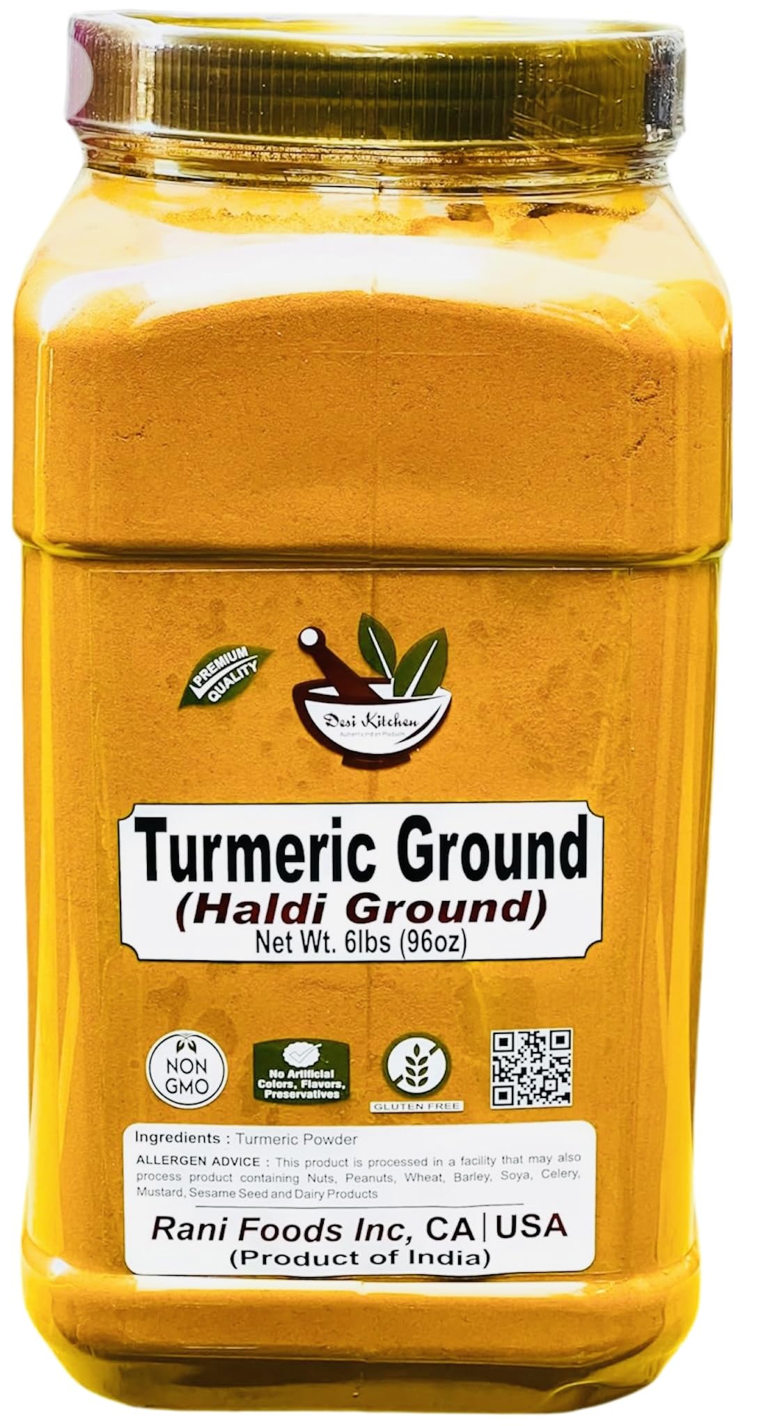 DESI KITCHEN AUTHENTIC INDIAN PRODUCTS Turmeric Ground (Haldi Powder) Powder 96