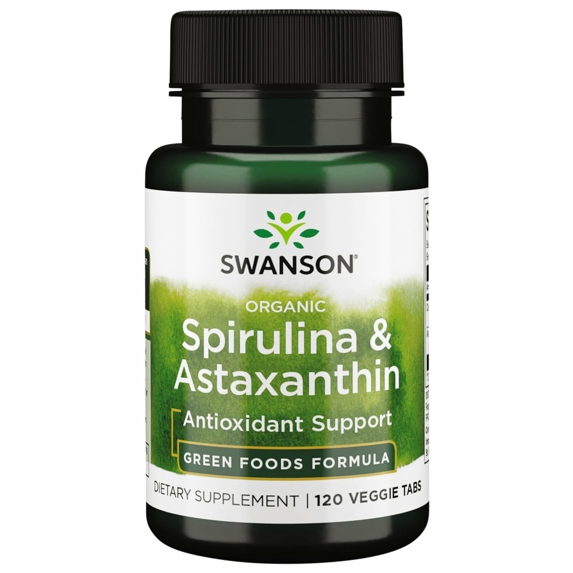 Swanson Organic Spirulina & Astaxanthin Vegetarian Tablets, 120 Count