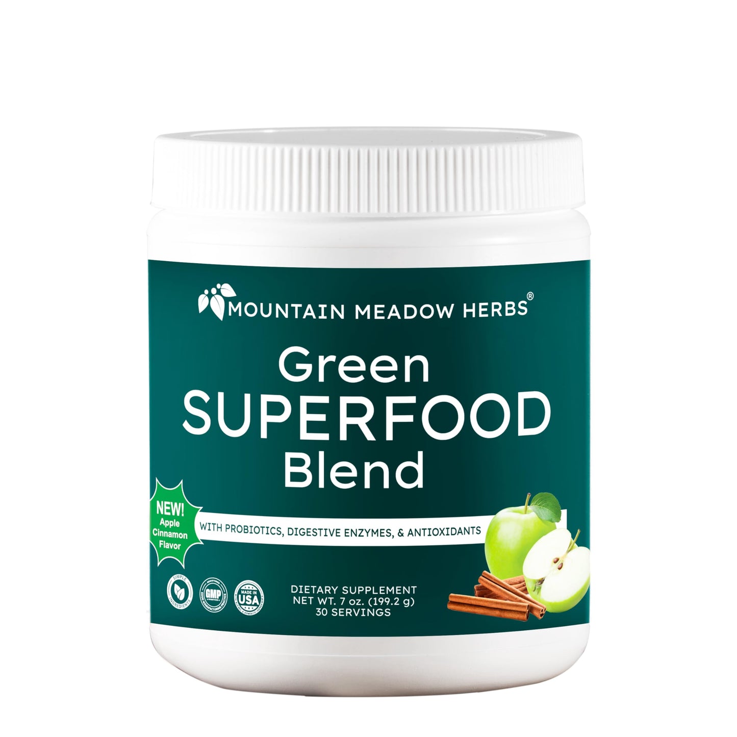 Mountain Meadow Herbs Green Superfood Blend Capsules 120 Count