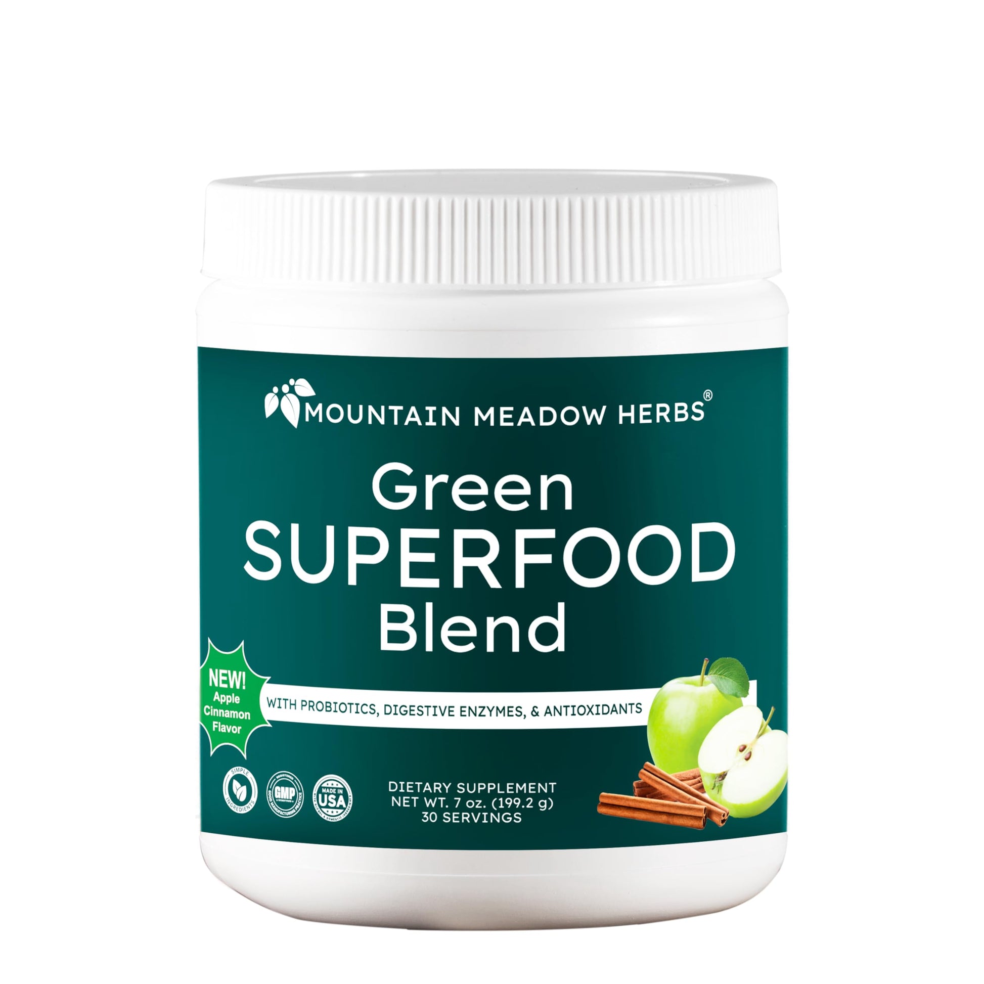 Mountain Meadow Herbs Green Superfood Blend Capsules 120 Count
