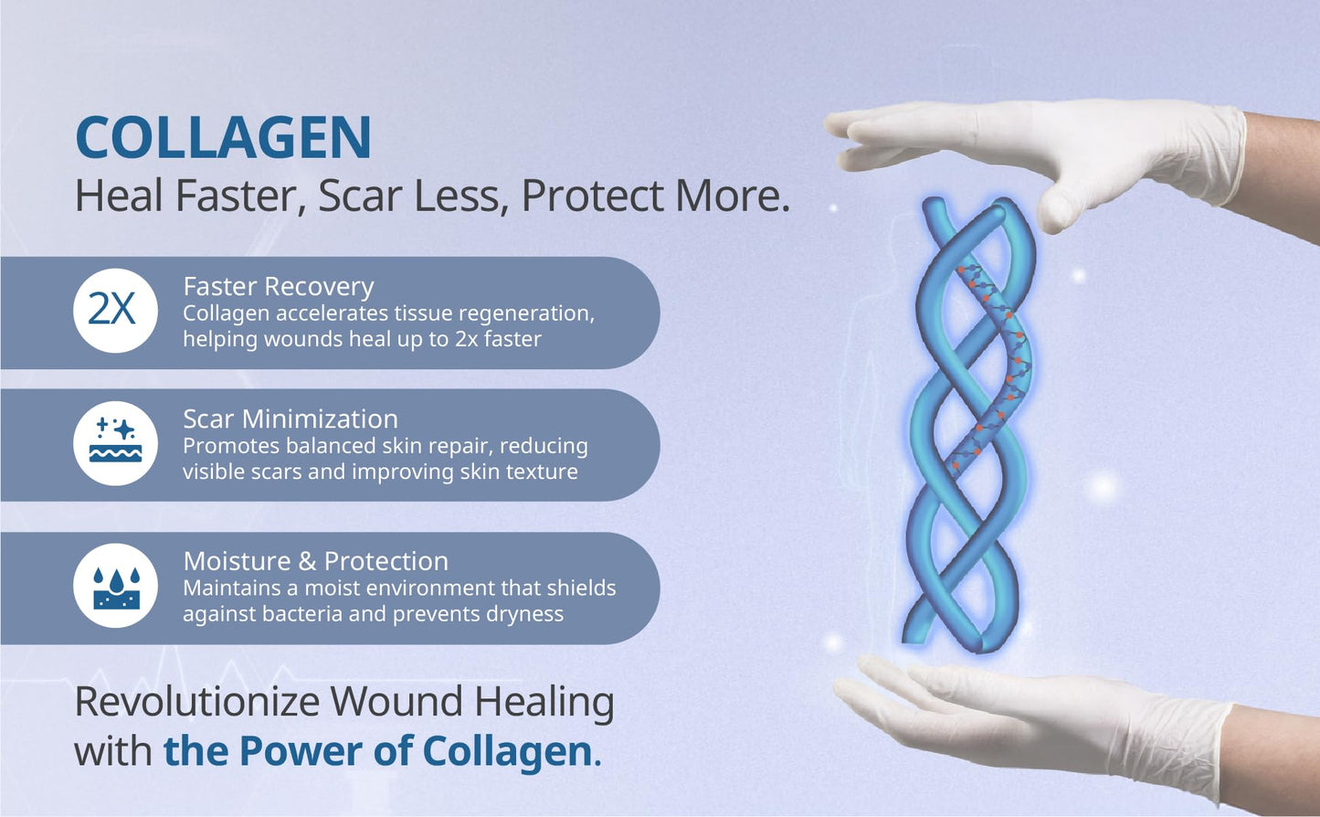 Celluheal Cellufil Collagen Particles for Advanced Wound Care Powder, 5 Vials