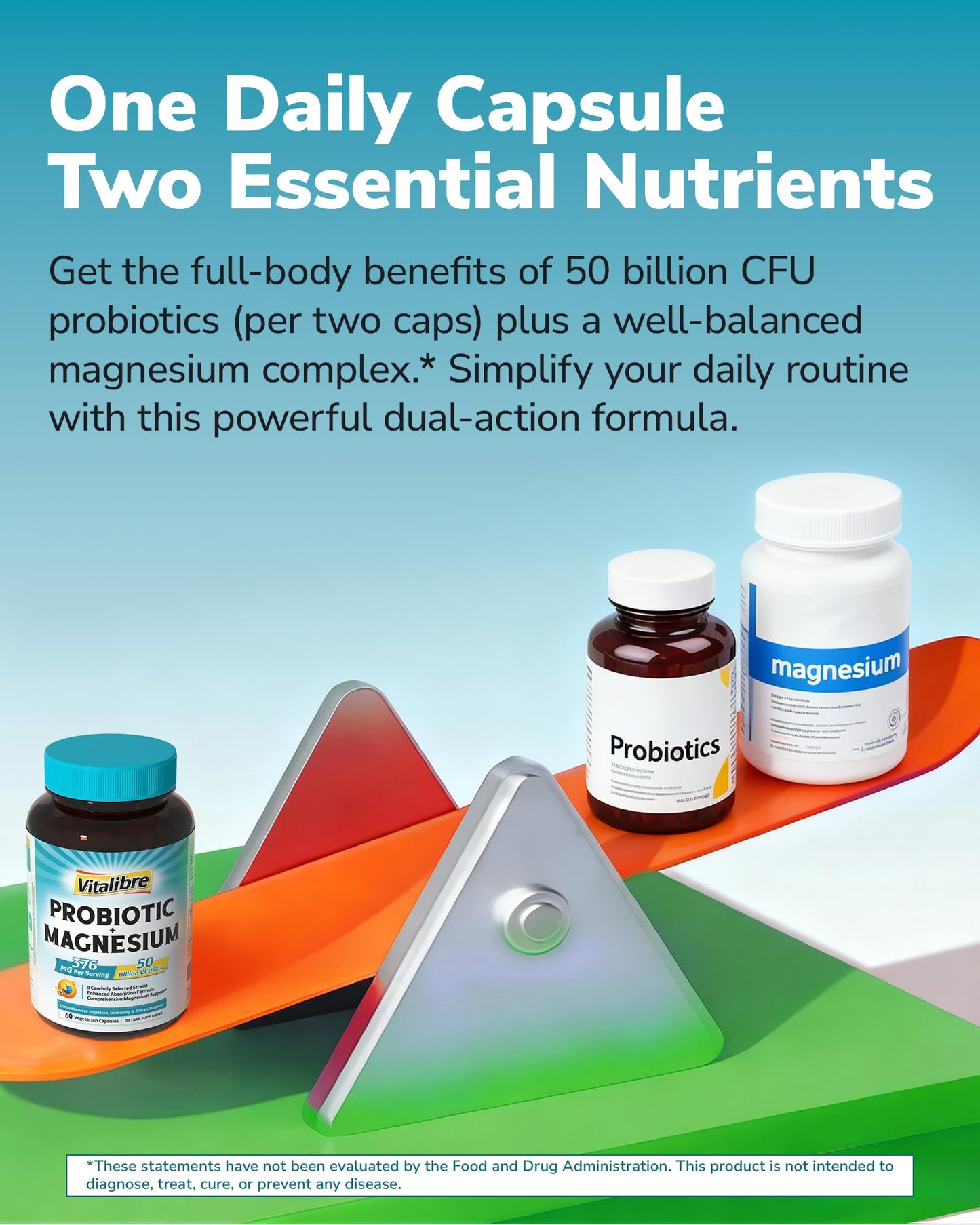 Vitalibre Probiotic with Magnesium Capsule, 60 Count