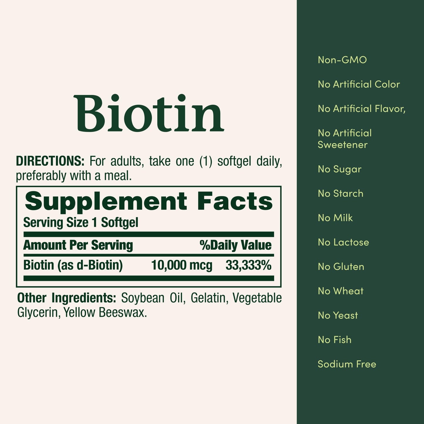Nature's Bounty Biotin Hair Skin and Nails Vitamins Softgels 120 Count