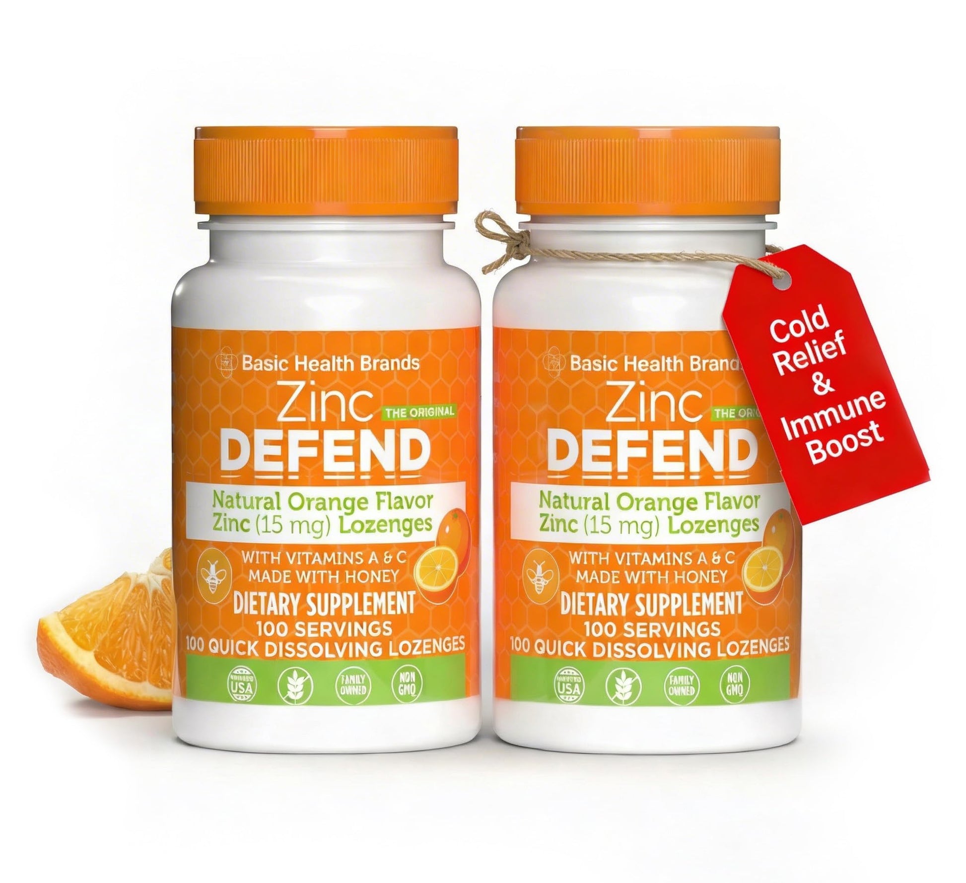 Basic Brands Zinc Orange Defend Tablets 200