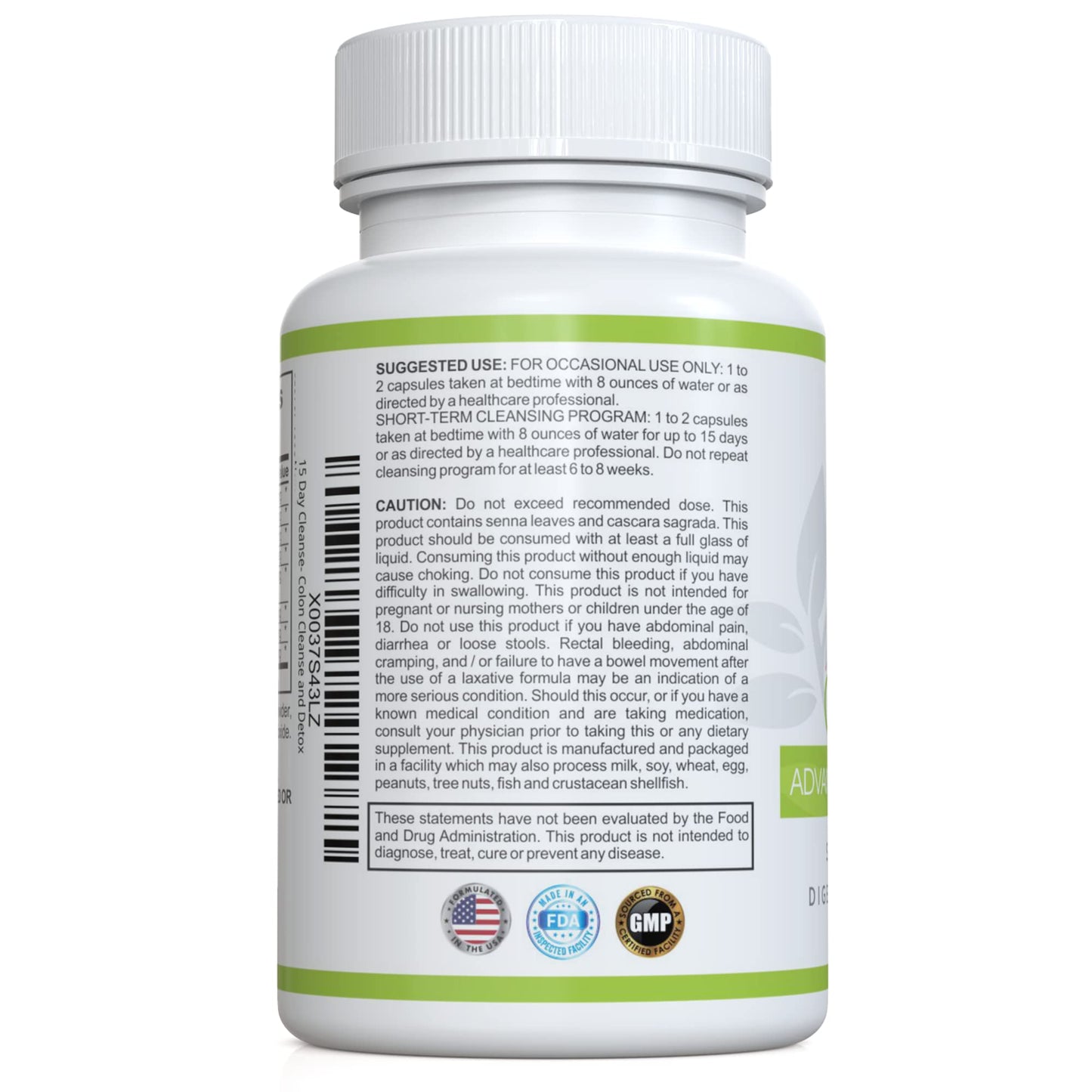 Nutri + Synergy 15 Day Cleanse Advanced Herbal Complex - Colon Cleanse and Detox - Improved Intestinal Health Capsule, 30 Capsules