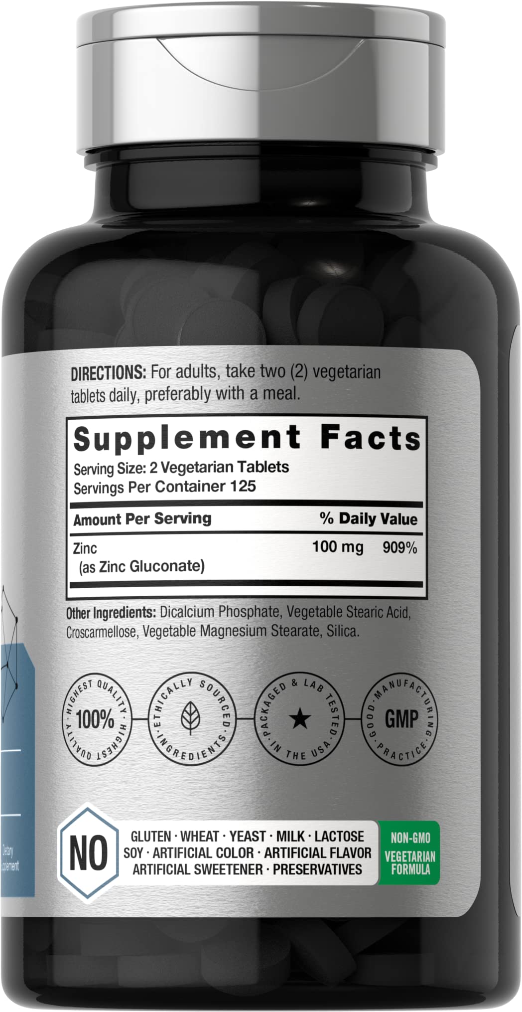 Horbäach Chelated Zinc Supplement 100mg Tablet 250