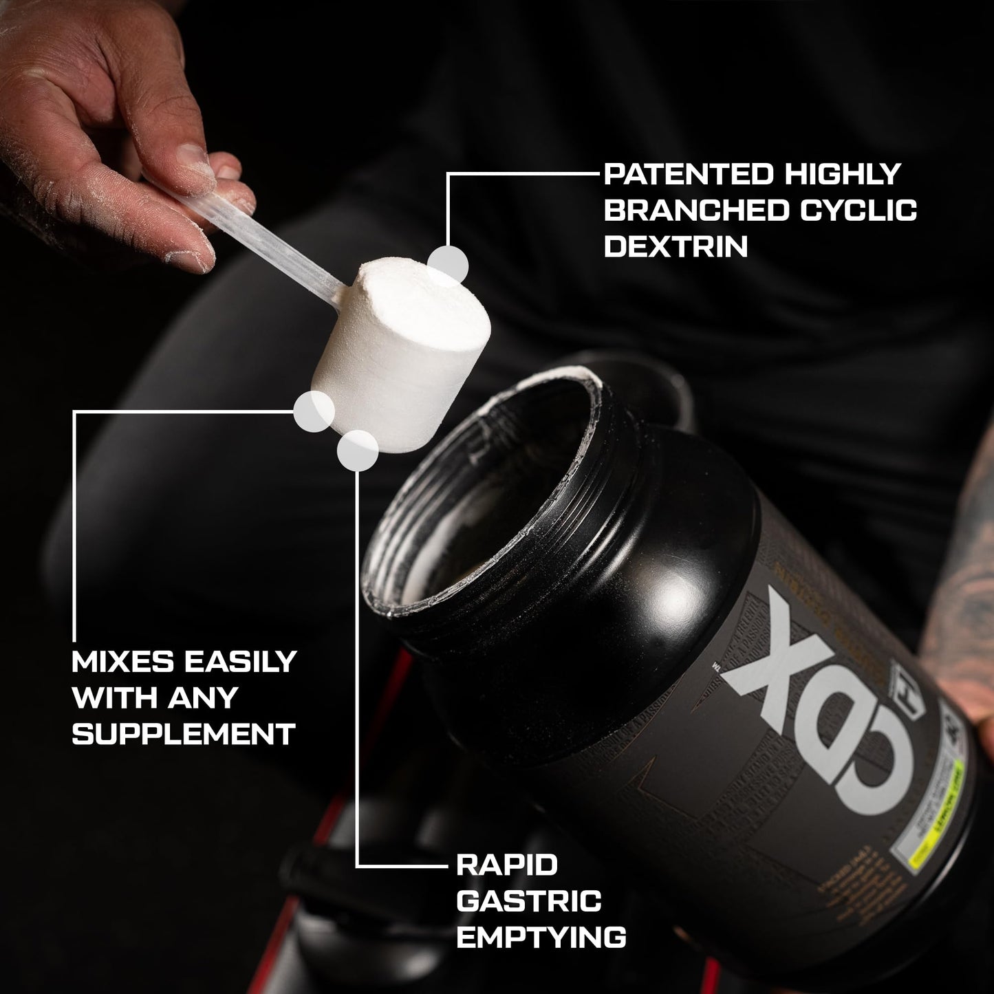 HOSSTILE CDX Cluster Dextrin Powder - Highly Branched Cyclic Dextrin HBCD Carb Powder, 40 Servings