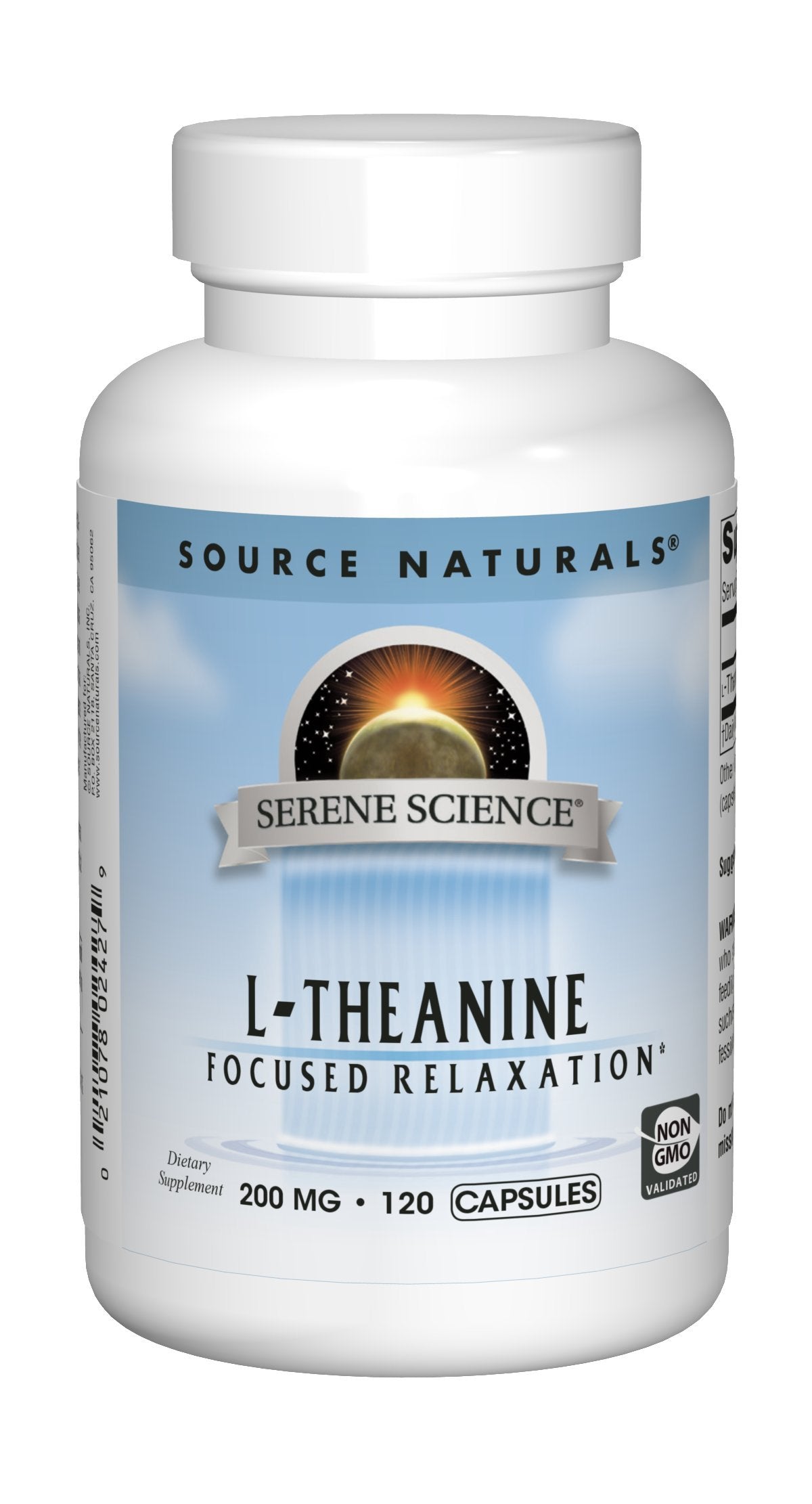 Source Naturals Serene Science L-Theanine Made with Suntheanine 200 mg, 120 Capsules