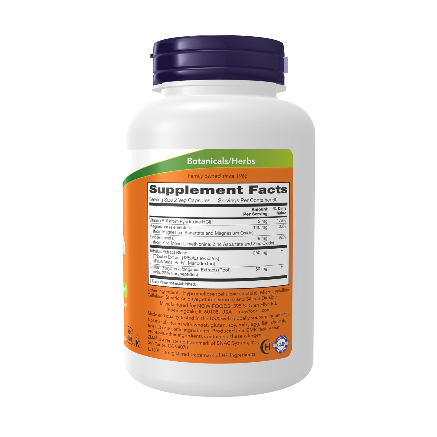 NOW Foods TestoJack 100 with LJ100 Tongkat Ali, Tribulus and ZMA, 120 Veg Capsules