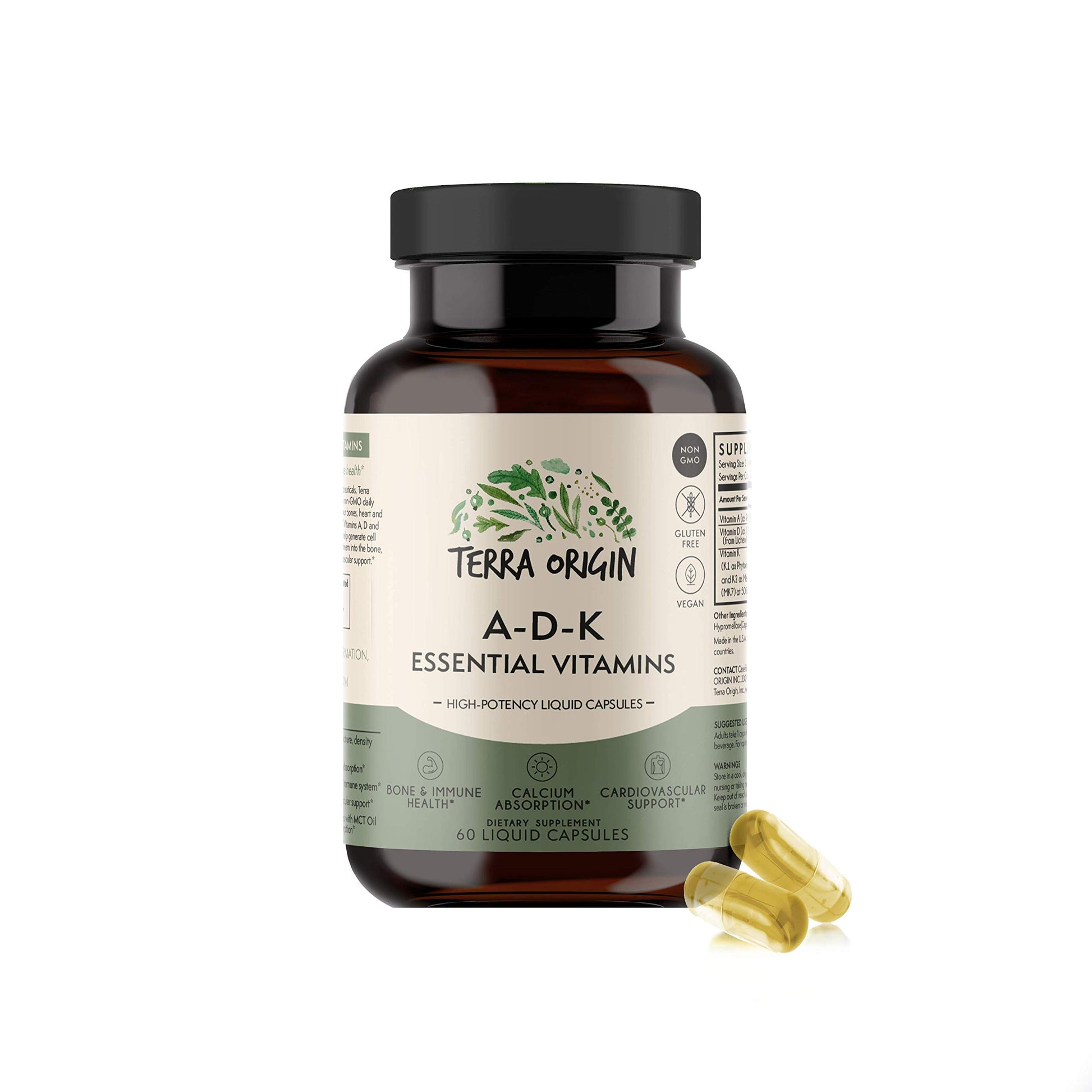 TERRA ORIGIN ADK Essential Vitamin Supplement Capsule, 60