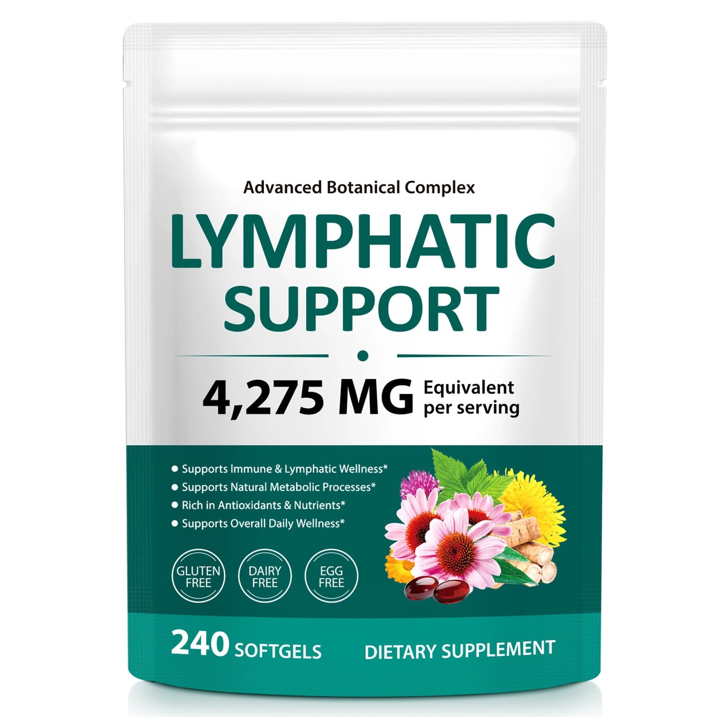 ZODENIS Lymphatic Drainage Supplements Softgels 240