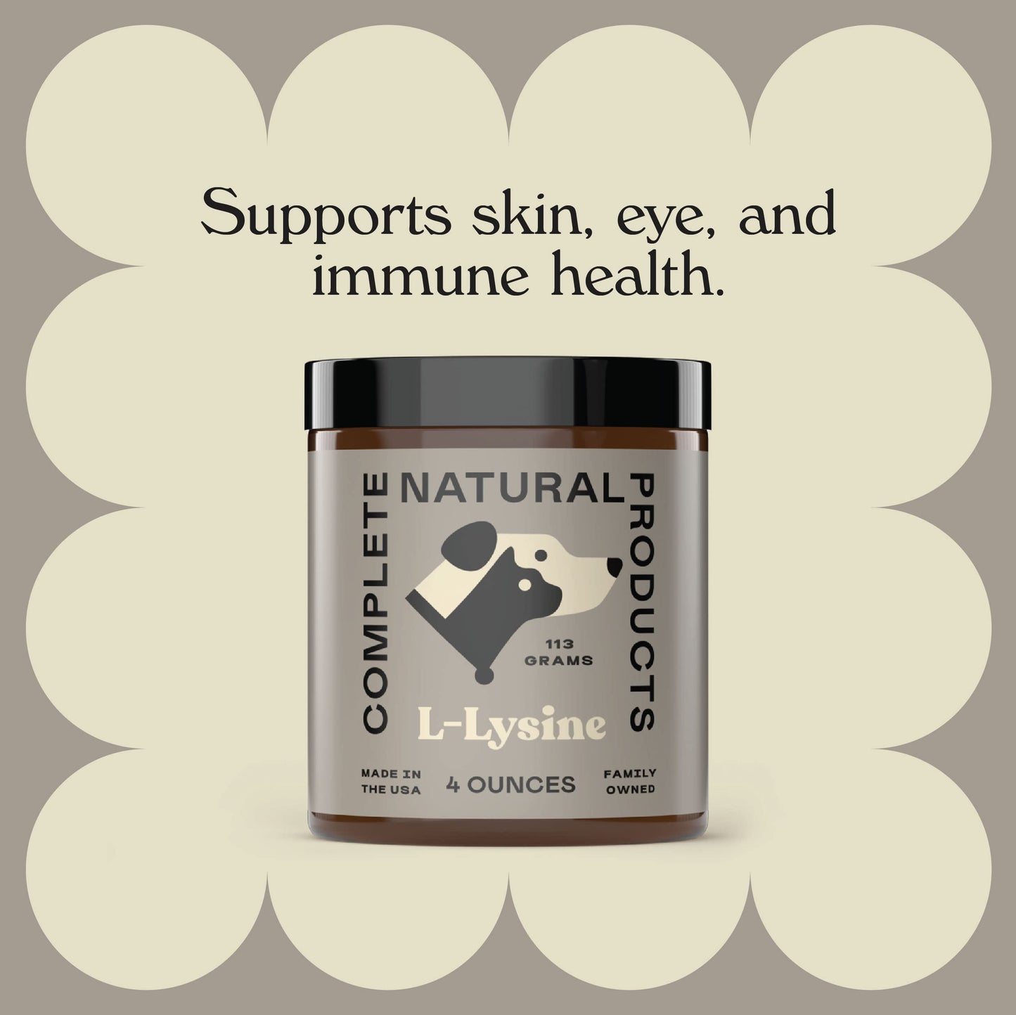 Complete Natural Products L-Lysine Powder for Pets, 4 oz, 1 Count