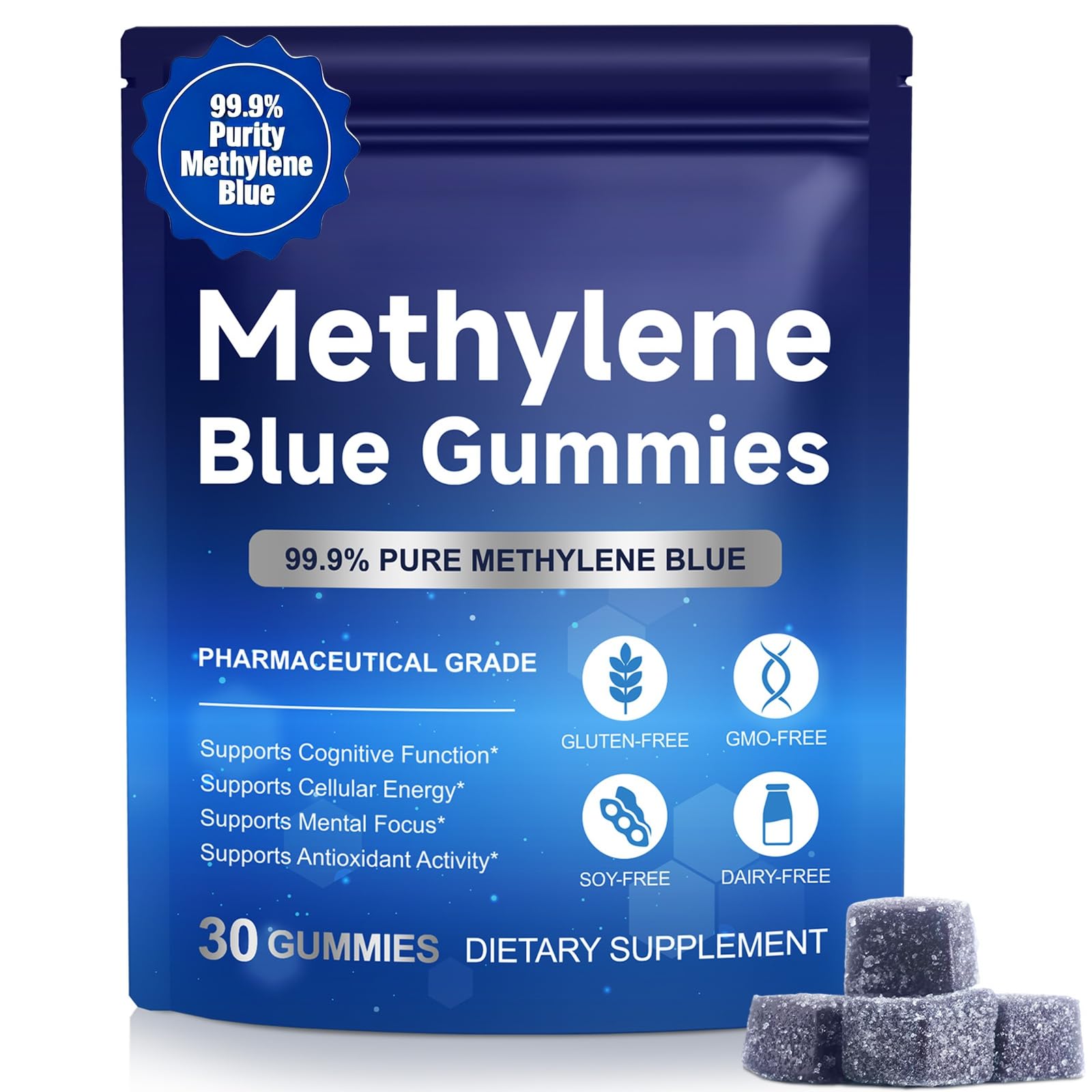 ECHTEYUN Methylene Blue Gummies 5mg, 30 Gummies
