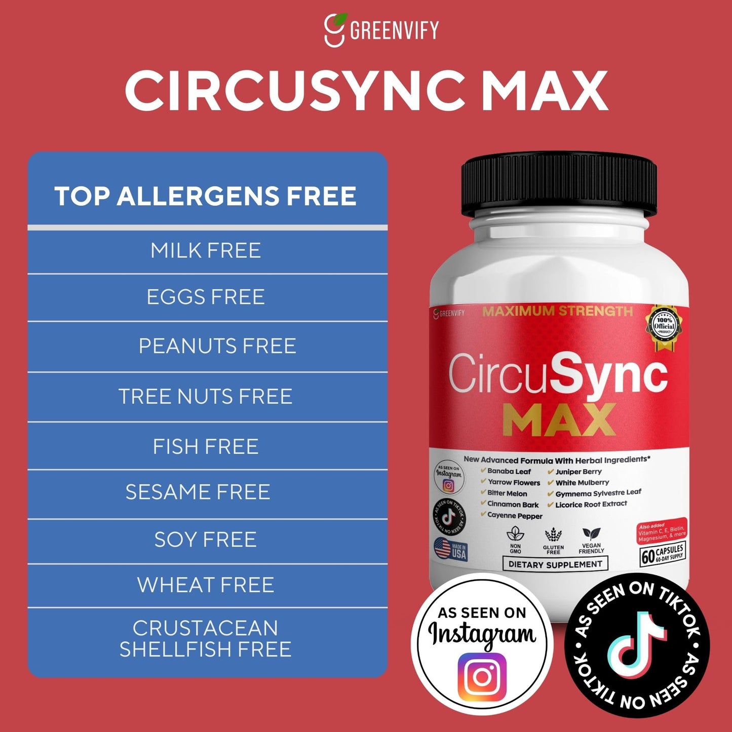 GREENVIFY CircuSync Max Dietary Supplement 60 Capsules