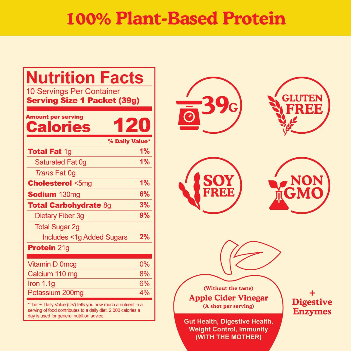 BBfL Plant-Based Protein Shake Powder 1 Count, 10 Servings