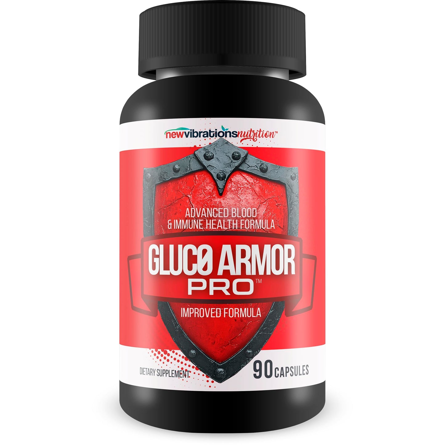 New Vibrations Nutrition Gluc0 Armor Pro 90 Capsules