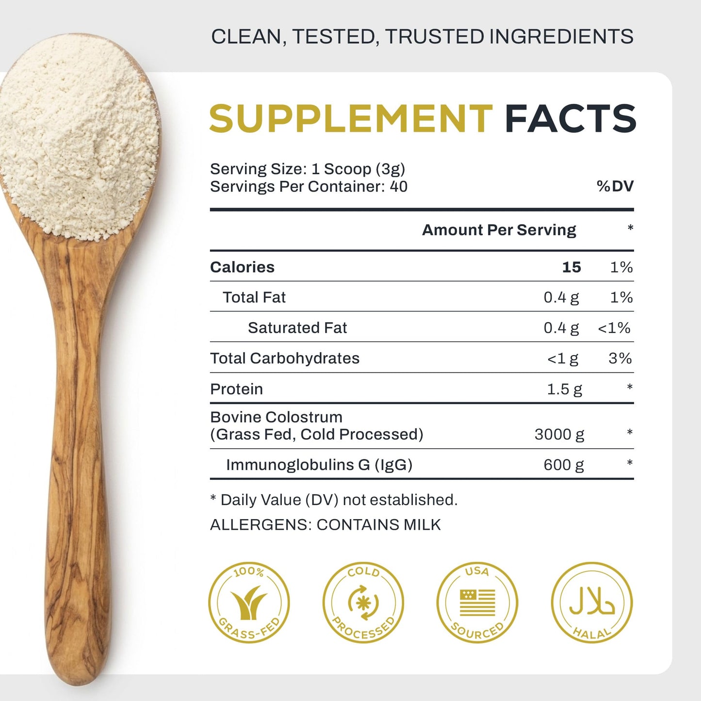 Upgraded Formulas Colostrum Powder, 4.3 Ounce