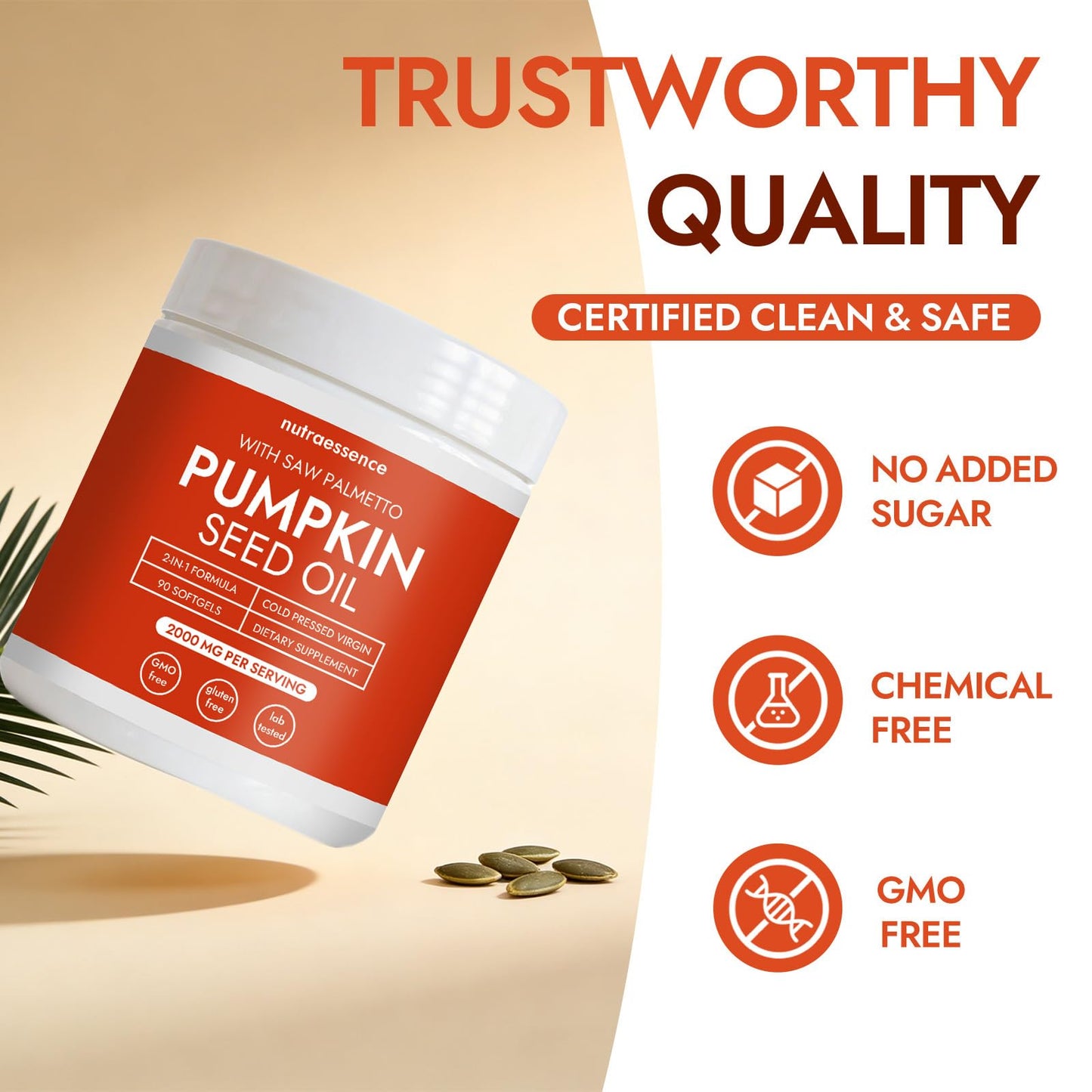 savari Nutra Essence Pumpkin Seed Oil with Saw Palmetto Capsule, 90 Count